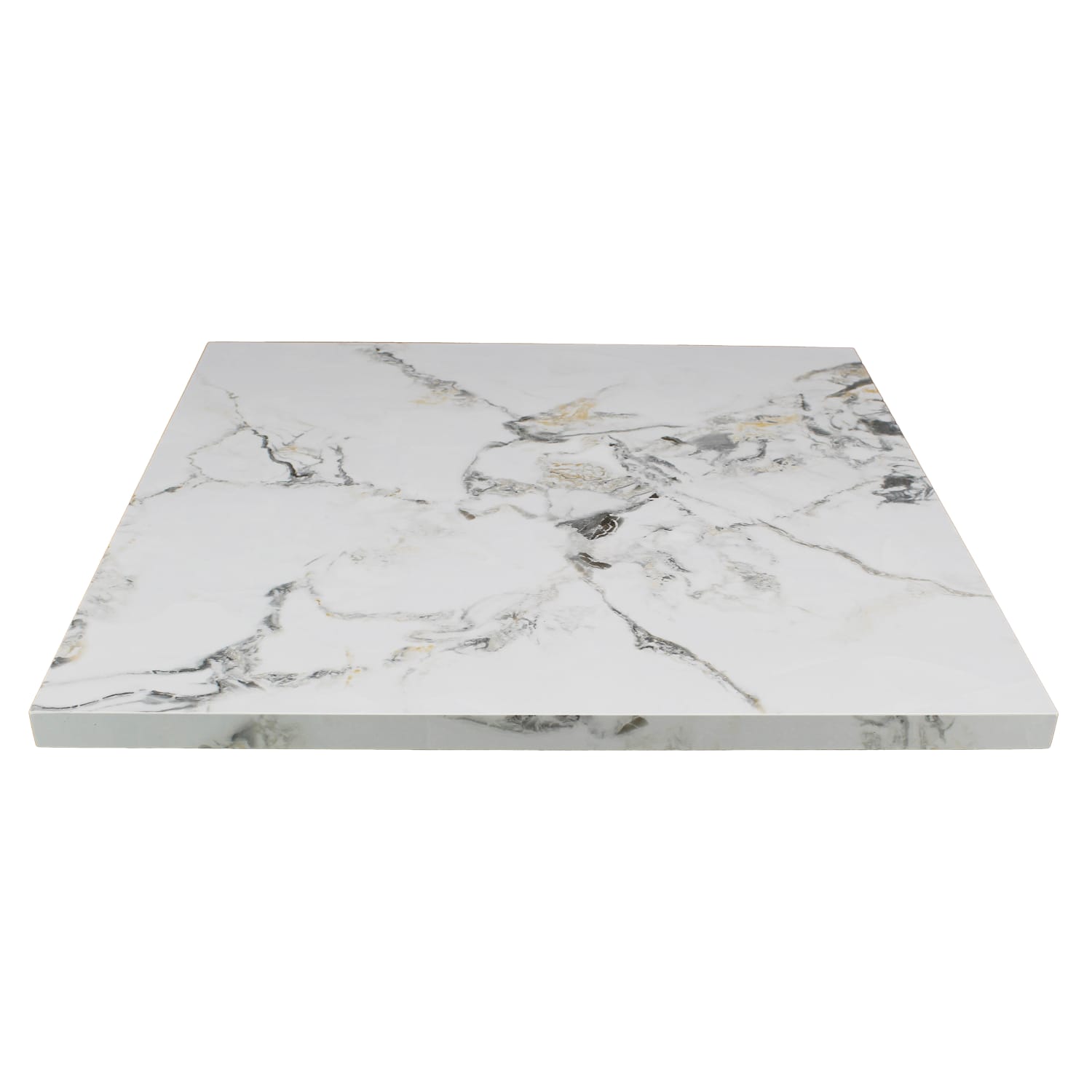 Art Marble P600 30X72 30 x 72 Rectangular Sintered Stone Table Top - Indoor/Outdoor, White Calacatta, 1.25 in