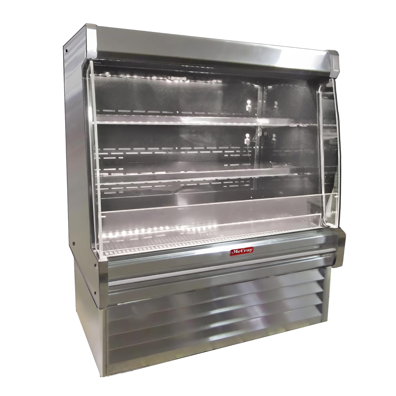 Howard-McCray SC-OD35E-5L-S-LED 63 Vertical Open Air Cooler w/ 2 Levels, 115/208-230v, Silver