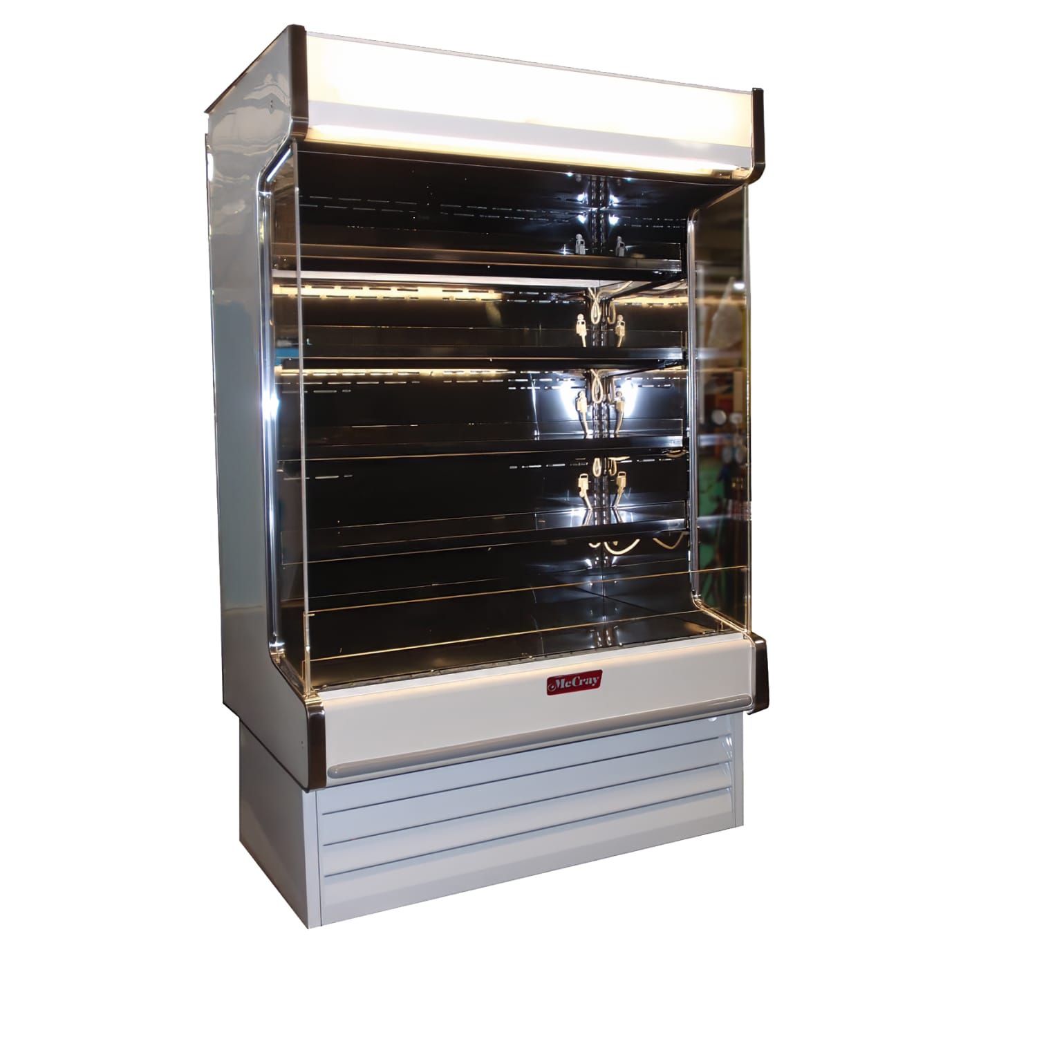 Howard-McCray SC-OD35E-6-S-LED-LC 75 Vertical Open Air Cooler w/ 4 Levels, 115/208-230v, Silver