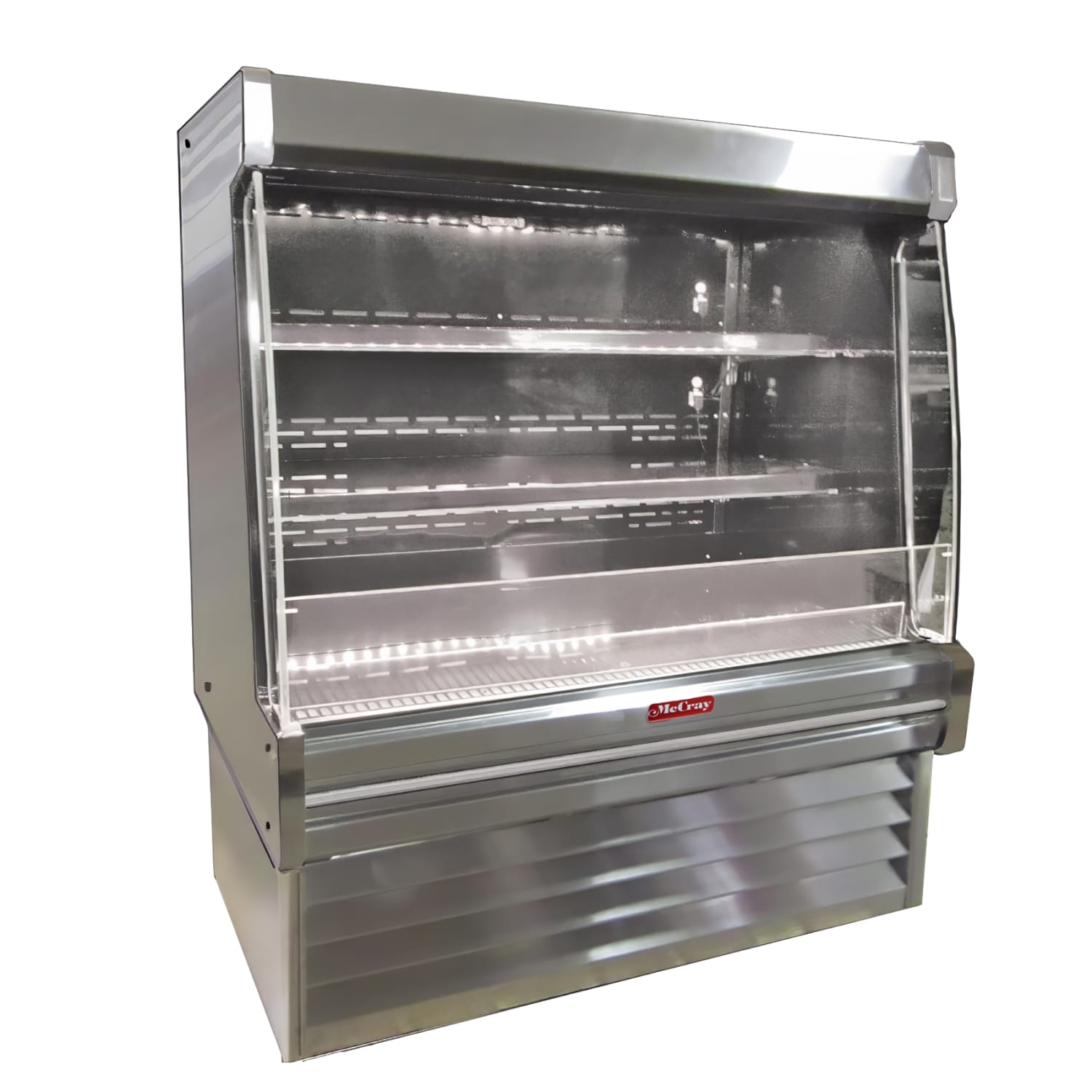 Howard-McCray SC-OD35E-6L-S-LED 75 Vertical Open Air Cooler w/ 2 Levels, 115/208-230v, Silver