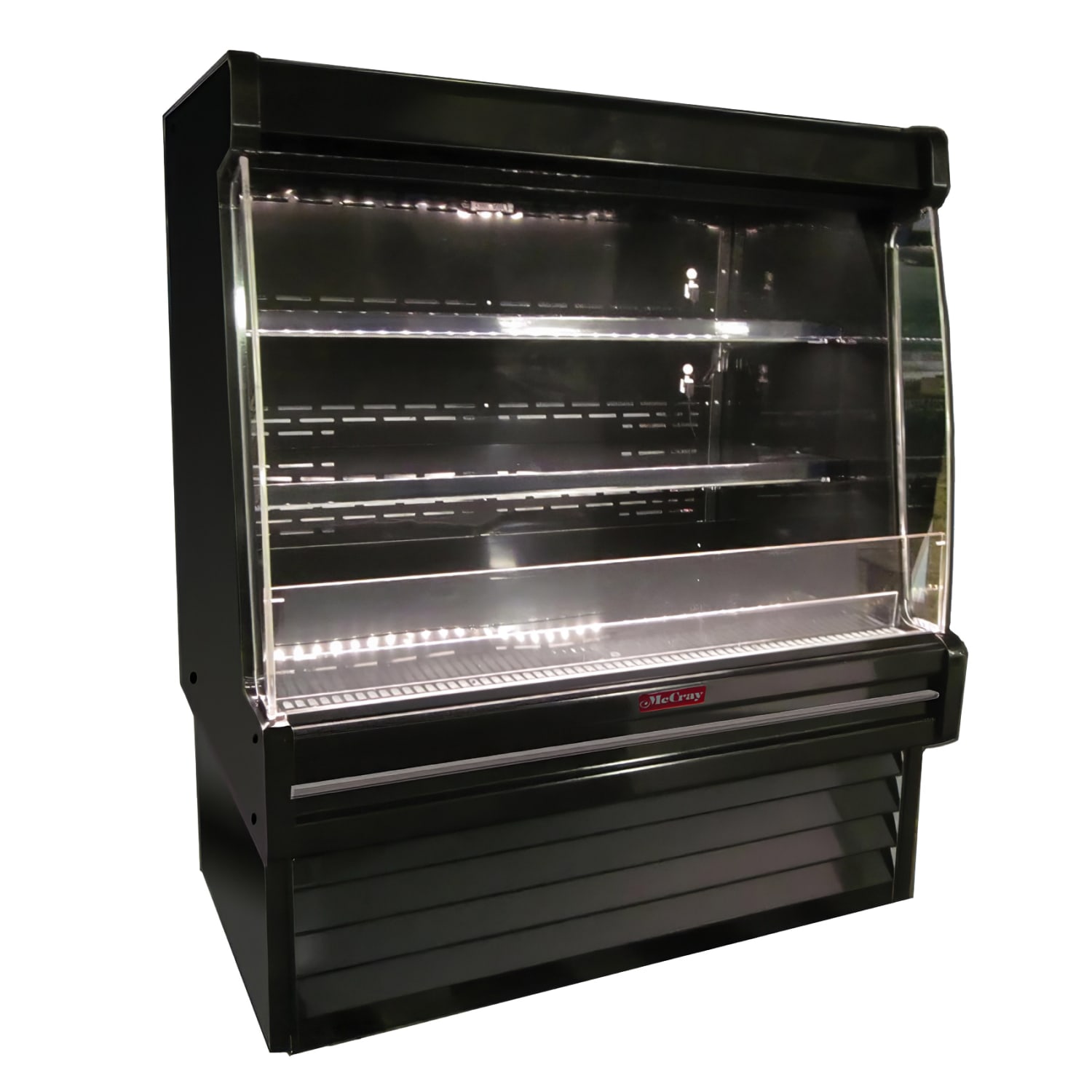 Howard-McCray SC-OD35E-4L-B-LED 51 Vertical Open Air Cooler w/ 2 Levels, 115v, Black