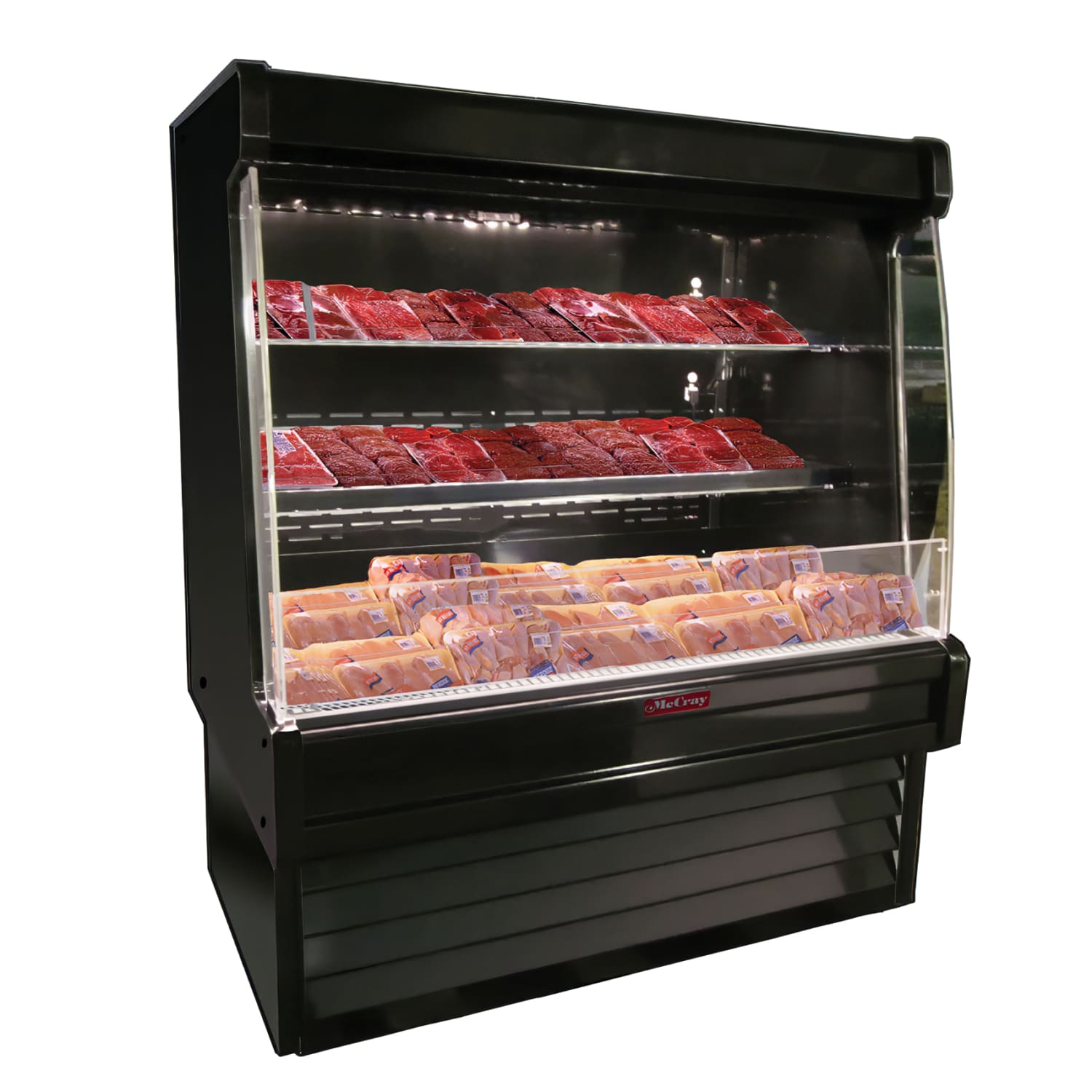 Howard-McCray SC-OM35E-4L-B-LED 51 Vertical Open Air Cooler w/ 3 Levels, 115v, Black