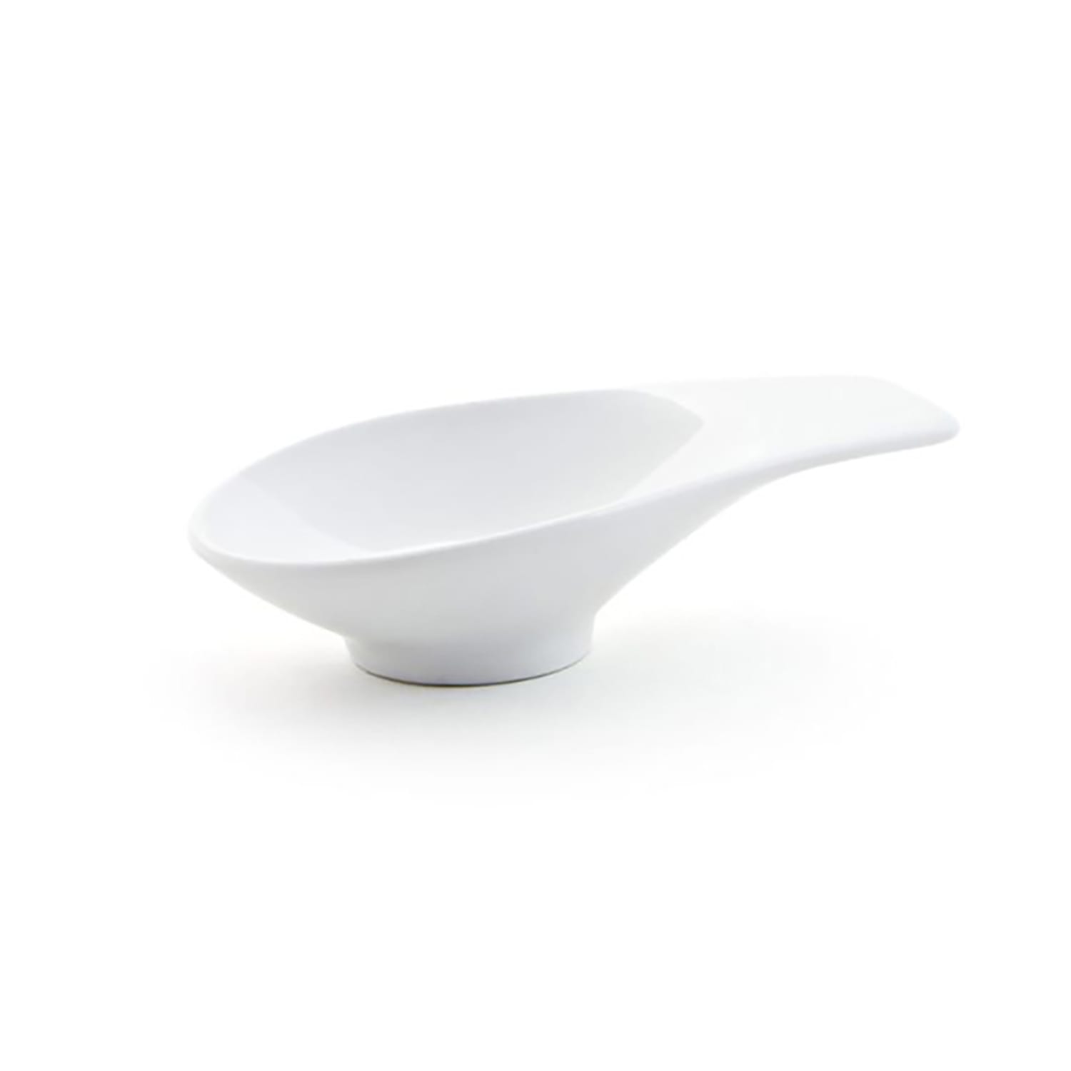Front of the House ASA010WHP23 2 oz Irregular Sampler Bowl - Porcelain, White, Case of 12