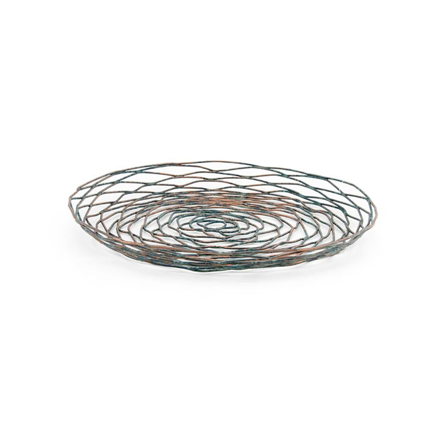 Front of the House BPT029PTI22 12 Round Service Plate - Iron, Patina, Multi-Colored, Case of 6