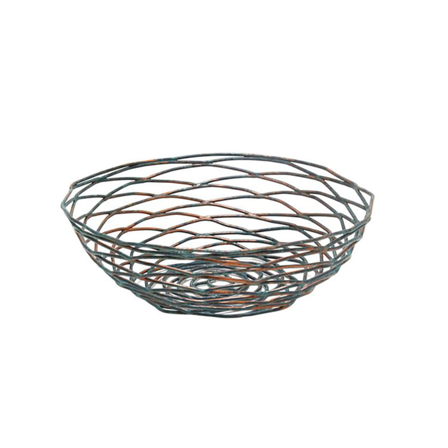 Front of the House BBK013PTI22 8 Round Wireware Basket - Iron, Patina, Multi-Colored, Case of 6
