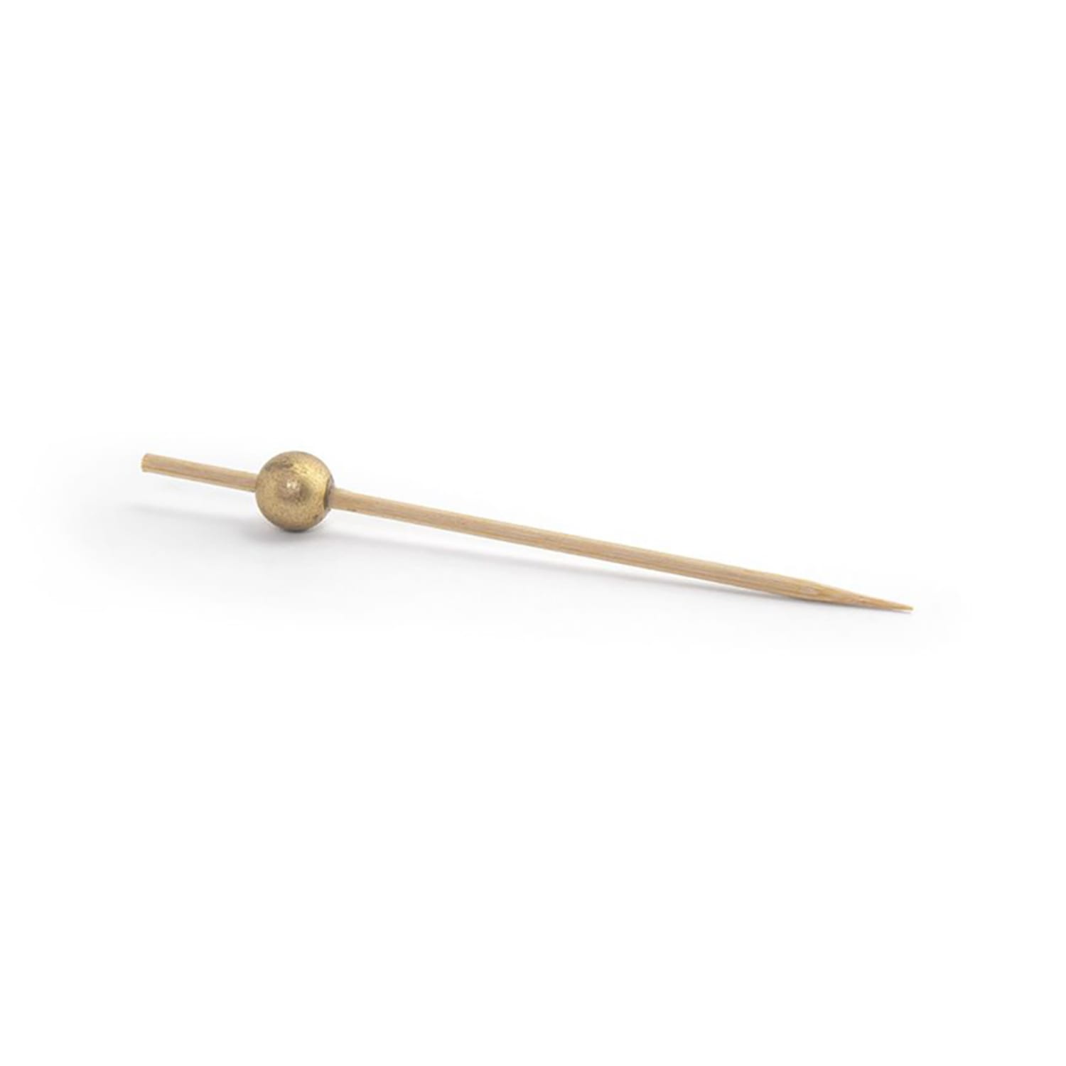 Front of the House AST014GOB82 4 1/2 Bamboo Ball Pick, Gold, Case of 6