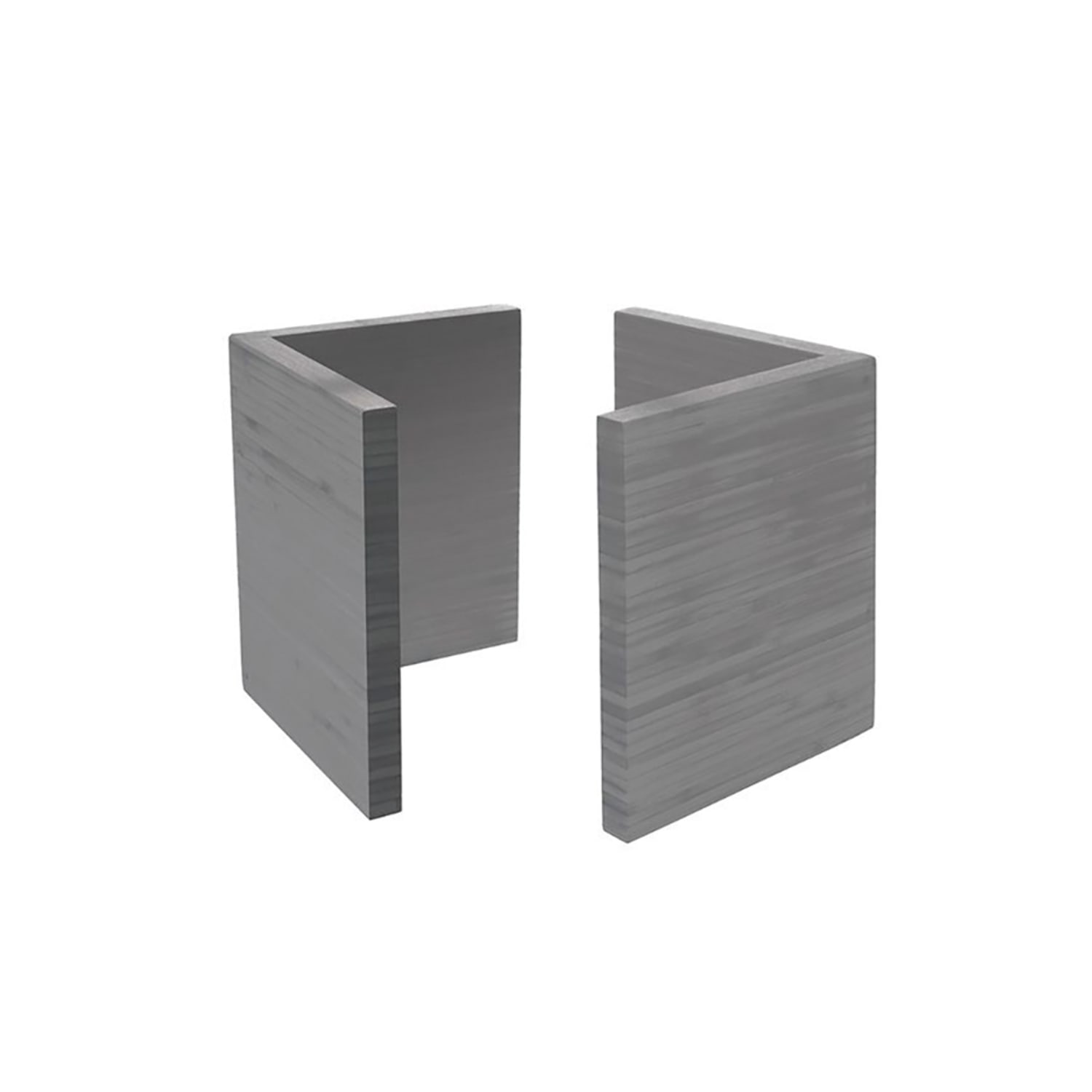 Front of the House BHO062GYB20 2 Piece Buffetware Riser Set - Bamboo, Smoke, Gray