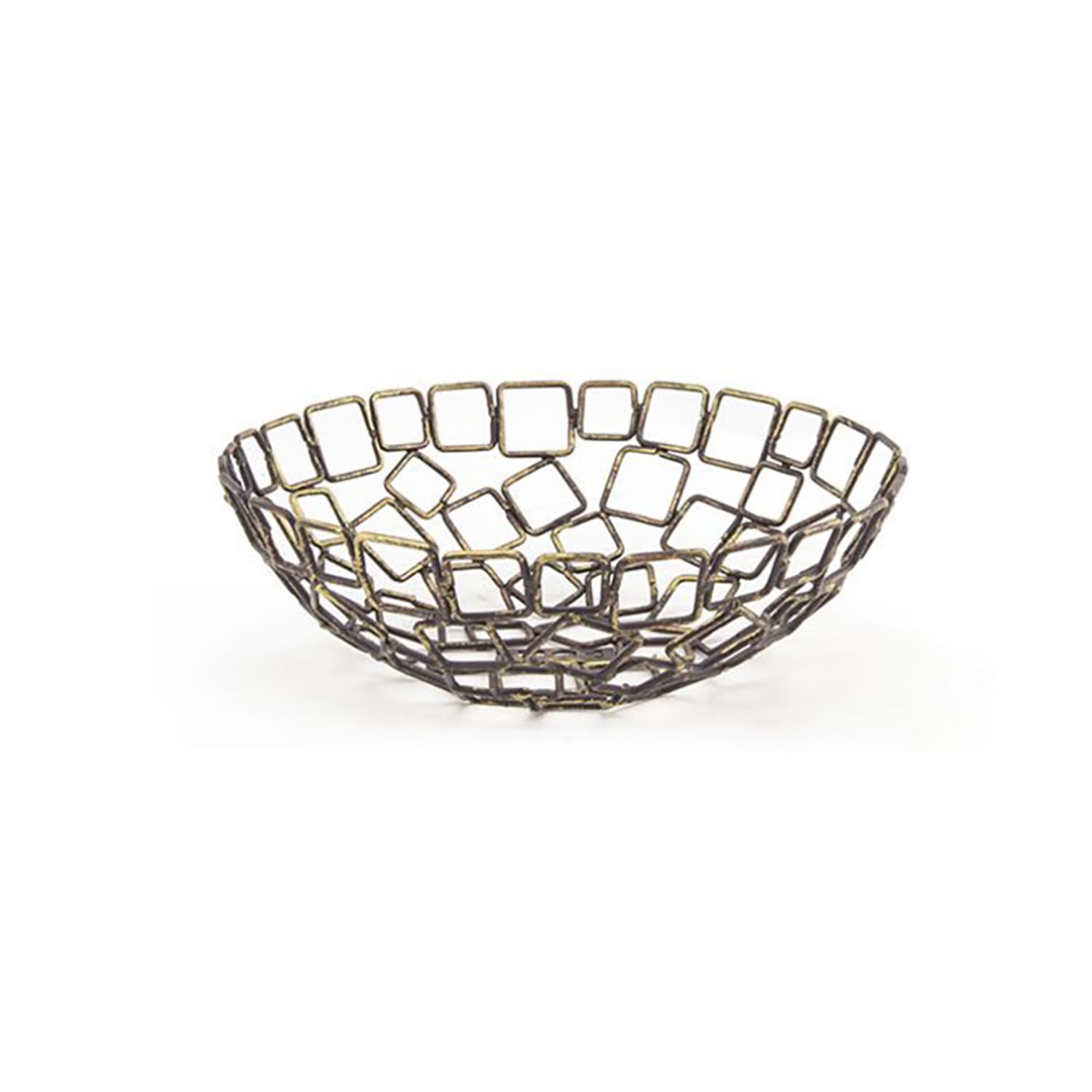 Front of the House BBK013GOI22 8 Round Wireware Basket - Iron, Copper, Case of 6