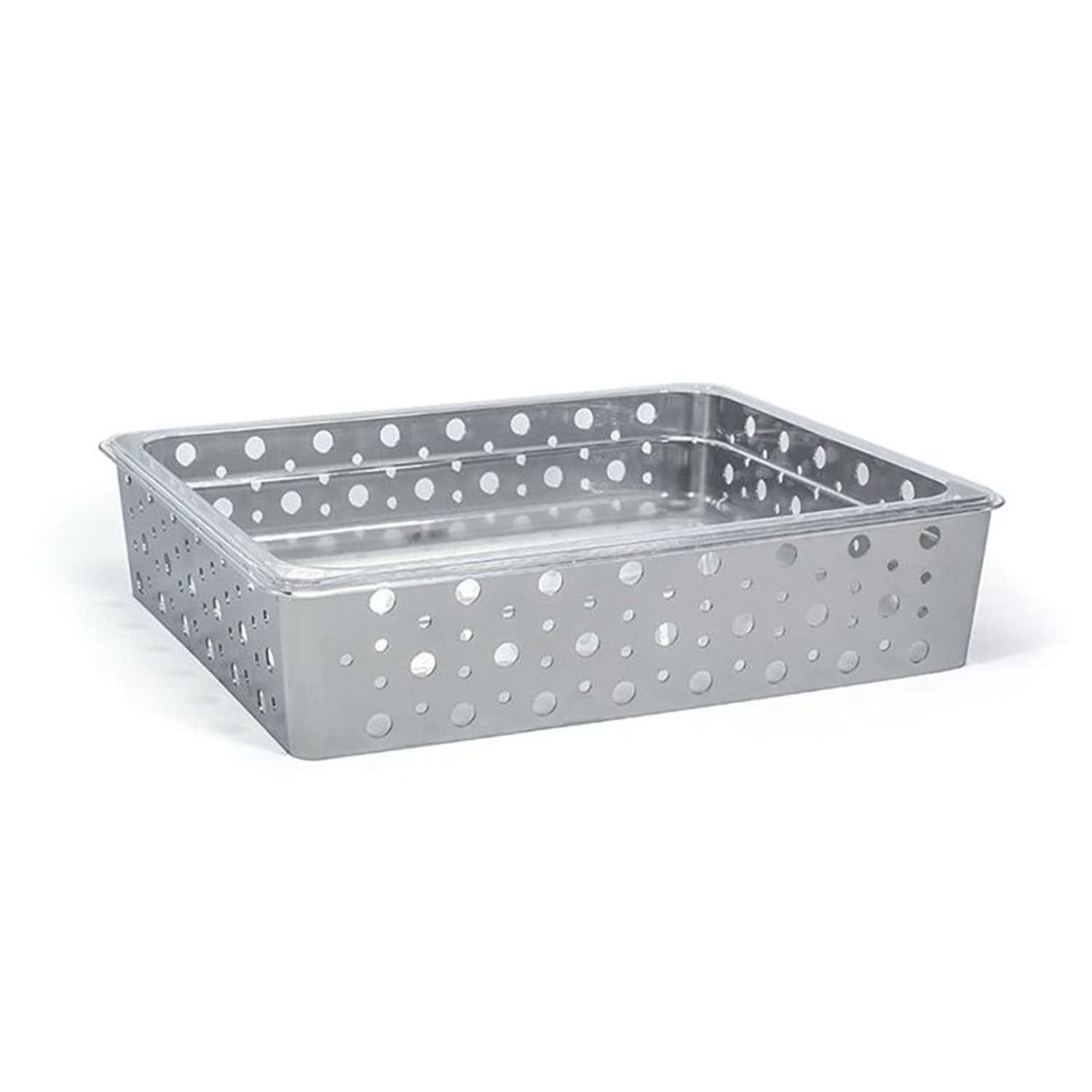 Front of the House BHO117BCI20 Rectangular Ice Housing / Pan Set- 12 1/2 x 10 x 2 3/4, Iron, Silver