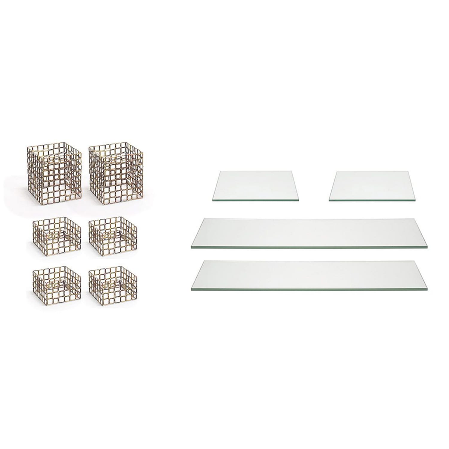 Front of the House BST040MUM28 10 Piece B³ Buffet Building Blocks Riser Set - Glass/ Copper