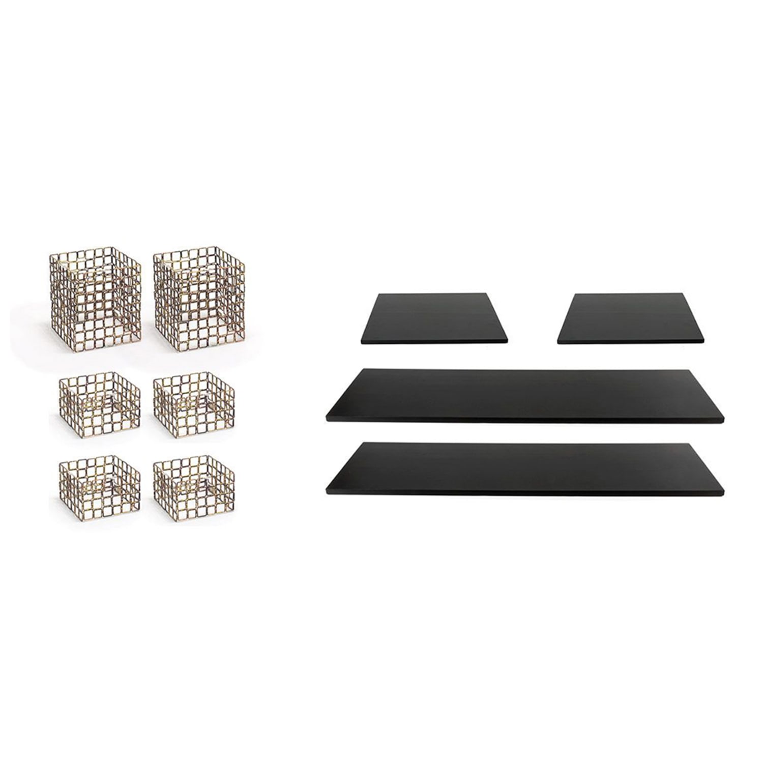 Front of the House BST047MUM28 10 Piece B³ Buffet Building Blocks Riser Set - Black Bamboo/ Copper