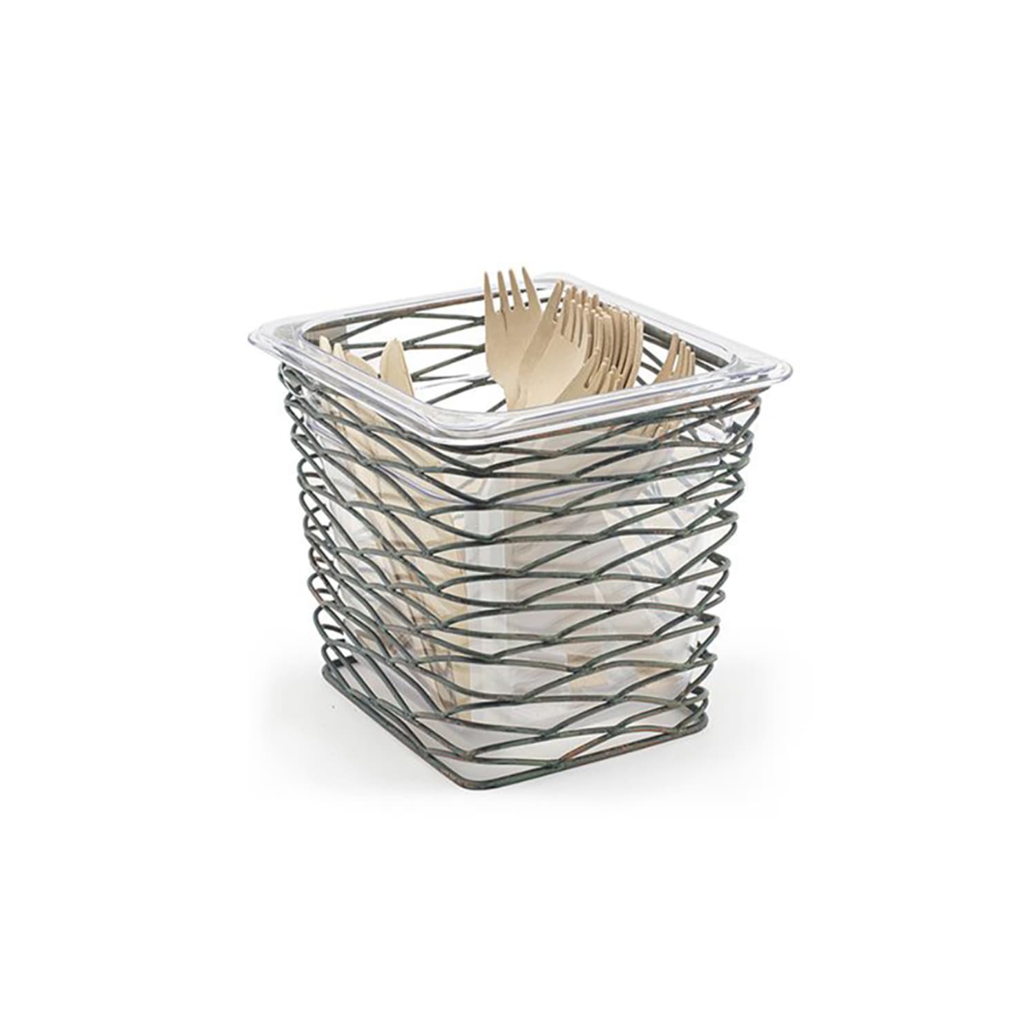 Front of the House BHO078PTI21 Flatware Divider Set - 7 x 6 1/2 x 6, Iron, Patina, Multi-Colored