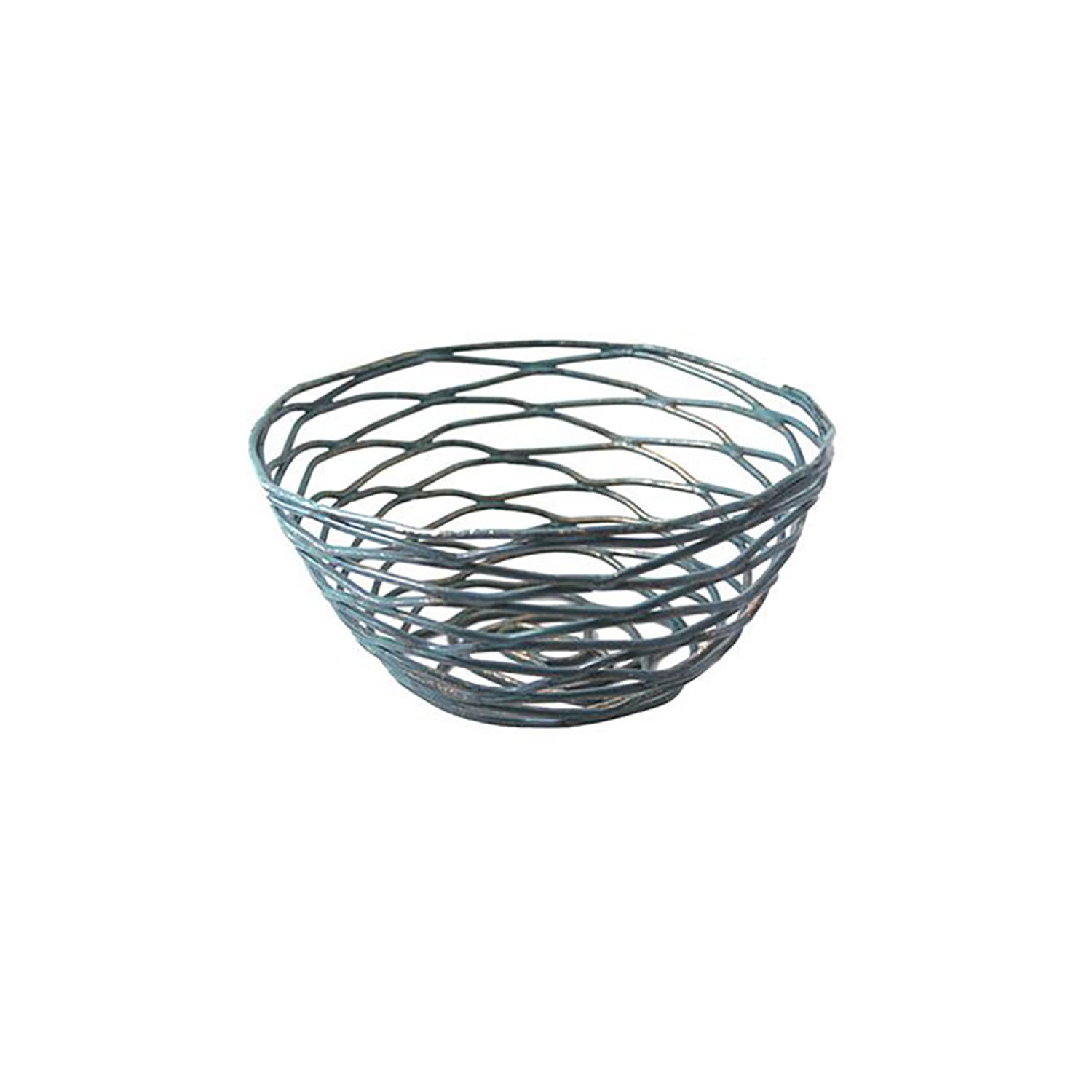 Front of the House BBK006PTI23 5 1/2 Round Wireware Basket - Iron, Patina, Multi-Colored, Case of 12