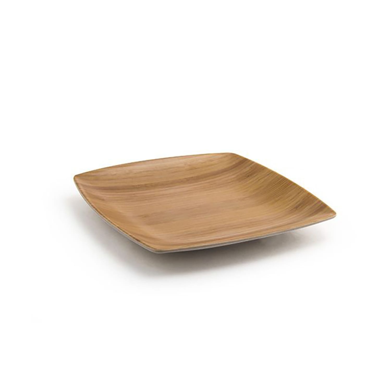 Front of the House DAP066BBB23 6 1/2 Square Mod Plate - Bamboo, Natural, Brown, Case of 12