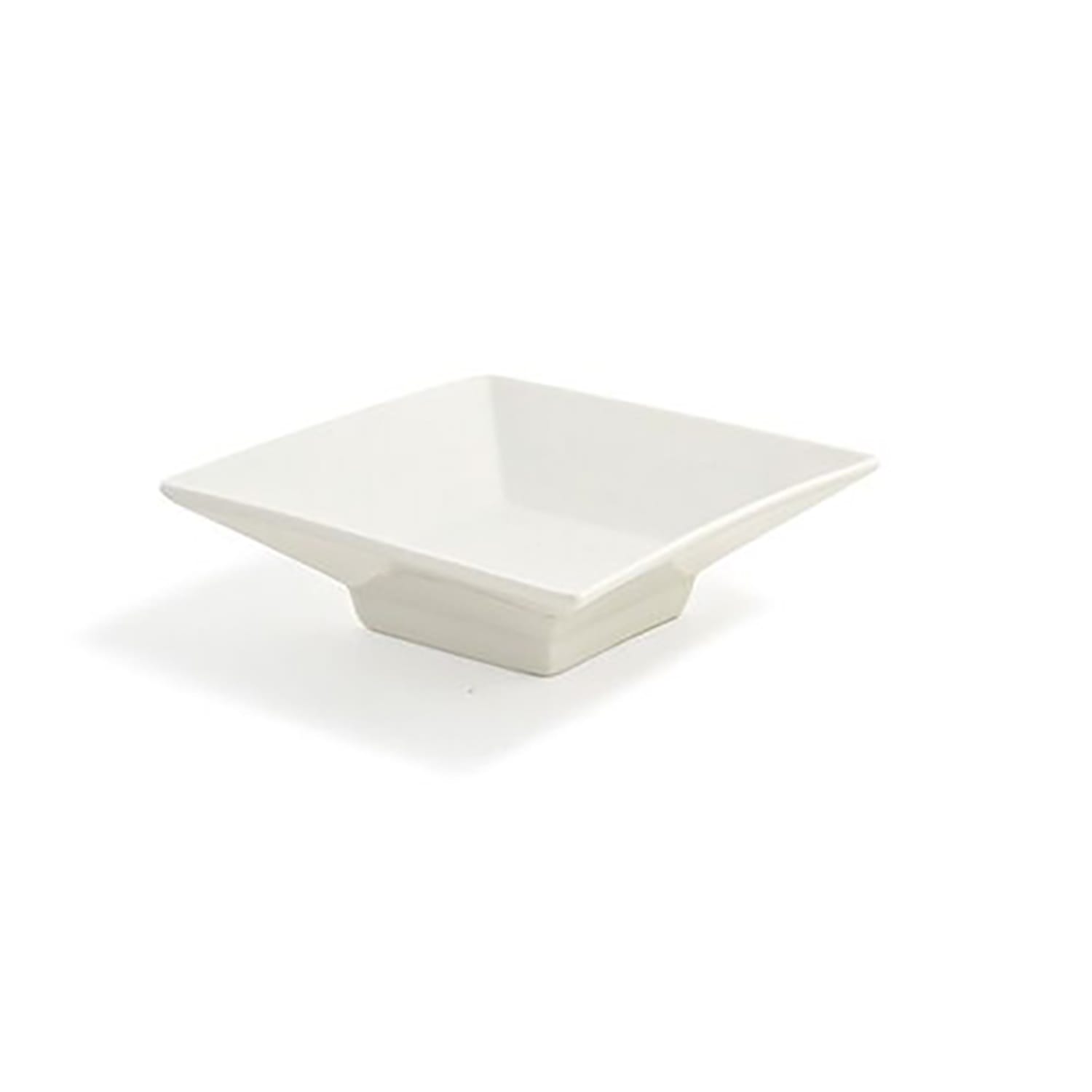 Front of the House DSD032BEP22 4 oz Square Kyoto Dish - Porcelain, White, Case of 6