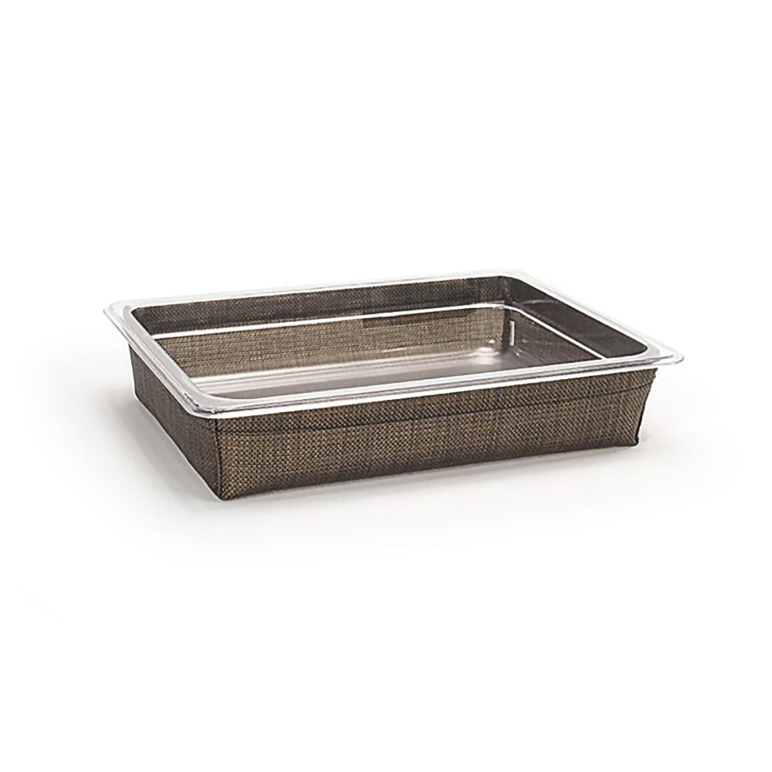 Front of the House BHO136COV21 Rectangular Ice Housing / Pan Set- 12 3/4 x 10 1/2 x 2 1/2, Woven Vinyl, Mesh Copper