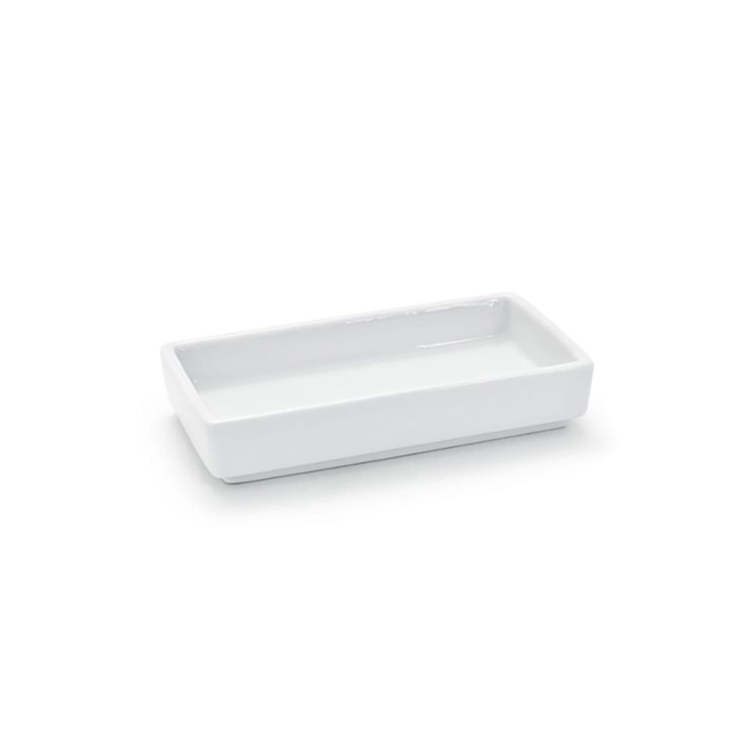 Front of the House DSD041WHP23 2 1/2 oz Rectangular Mod Ramekin - Porcelain, White, Case of 12