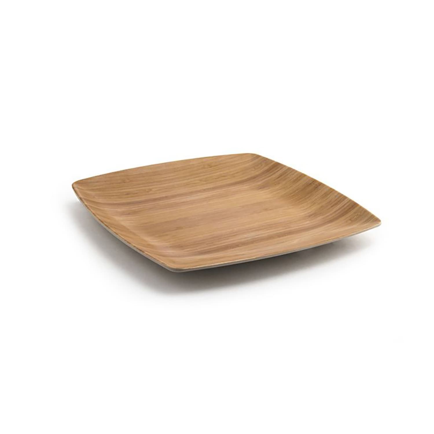 Front of the House DSP019BBB22 8 Square Mod Plate - Bamboo, Natural, Brown, Case of 6