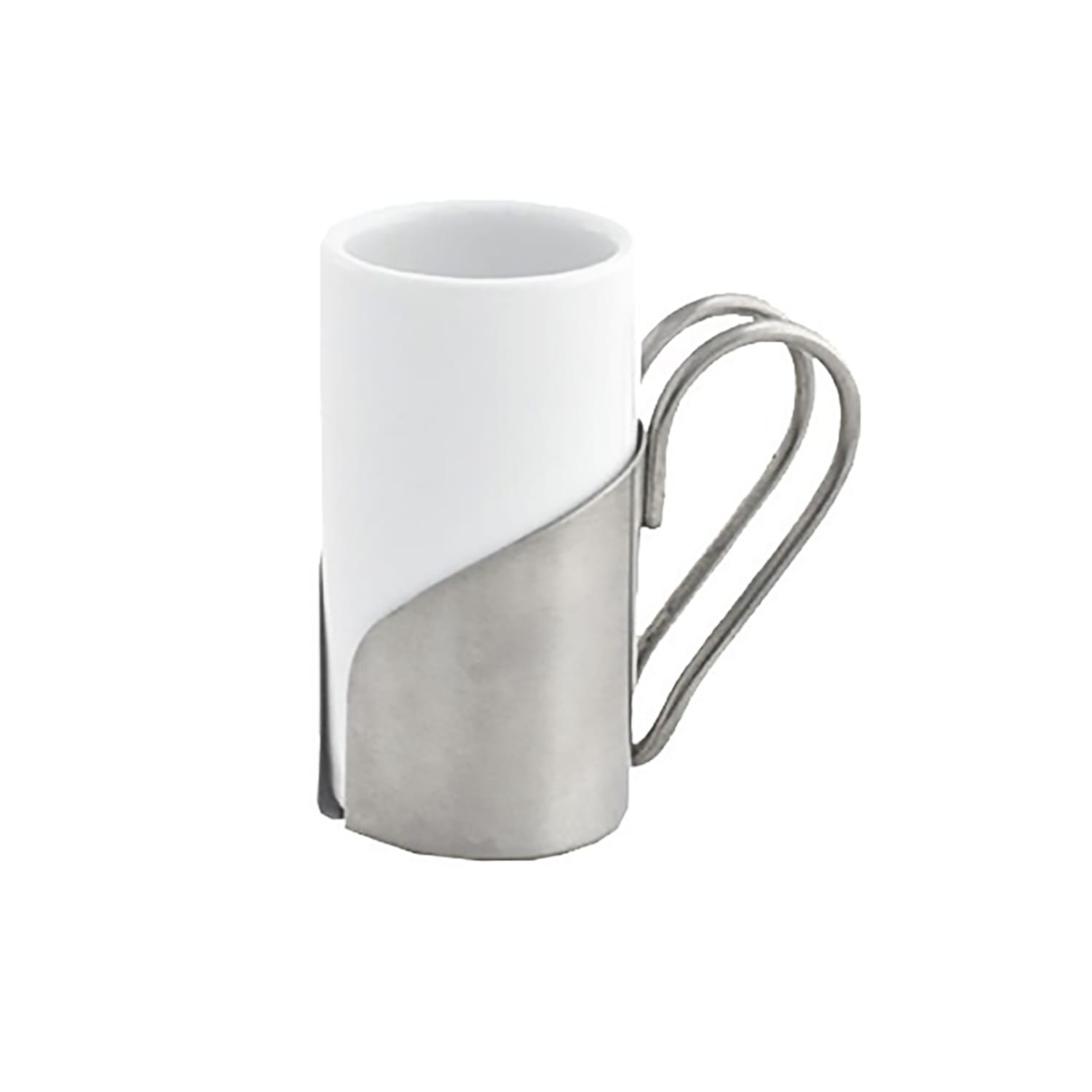 Front of the House DMU011WHP23 1 1/2 oz Round Mug - Porcelain, White, Case of 12