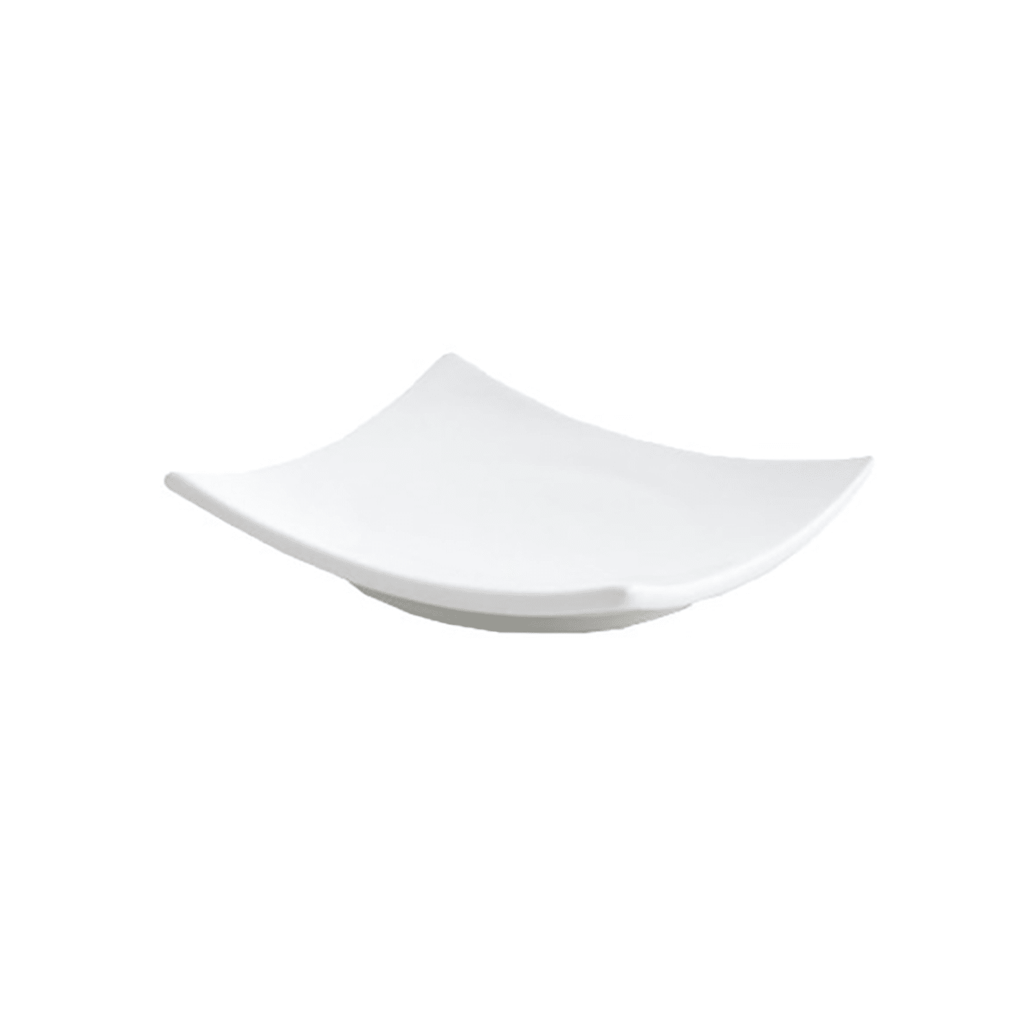 Front of the House DAP037WHP23 4 Square Origami Plate - Porcelain, White, Case of 12