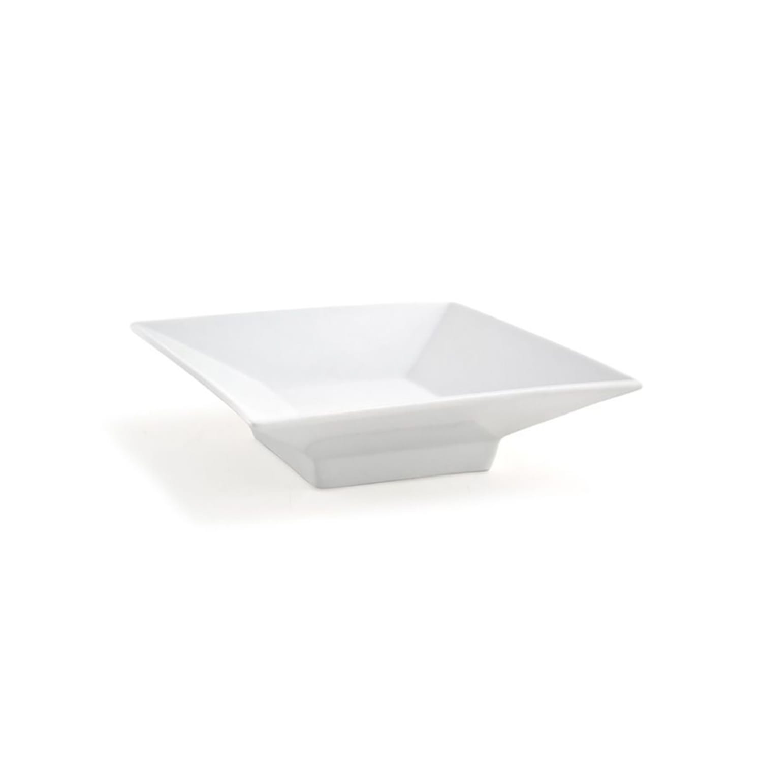Front of the House DBO070WHP22 8 oz Square Kyoto Dish - Porcelain, White, Case of 6