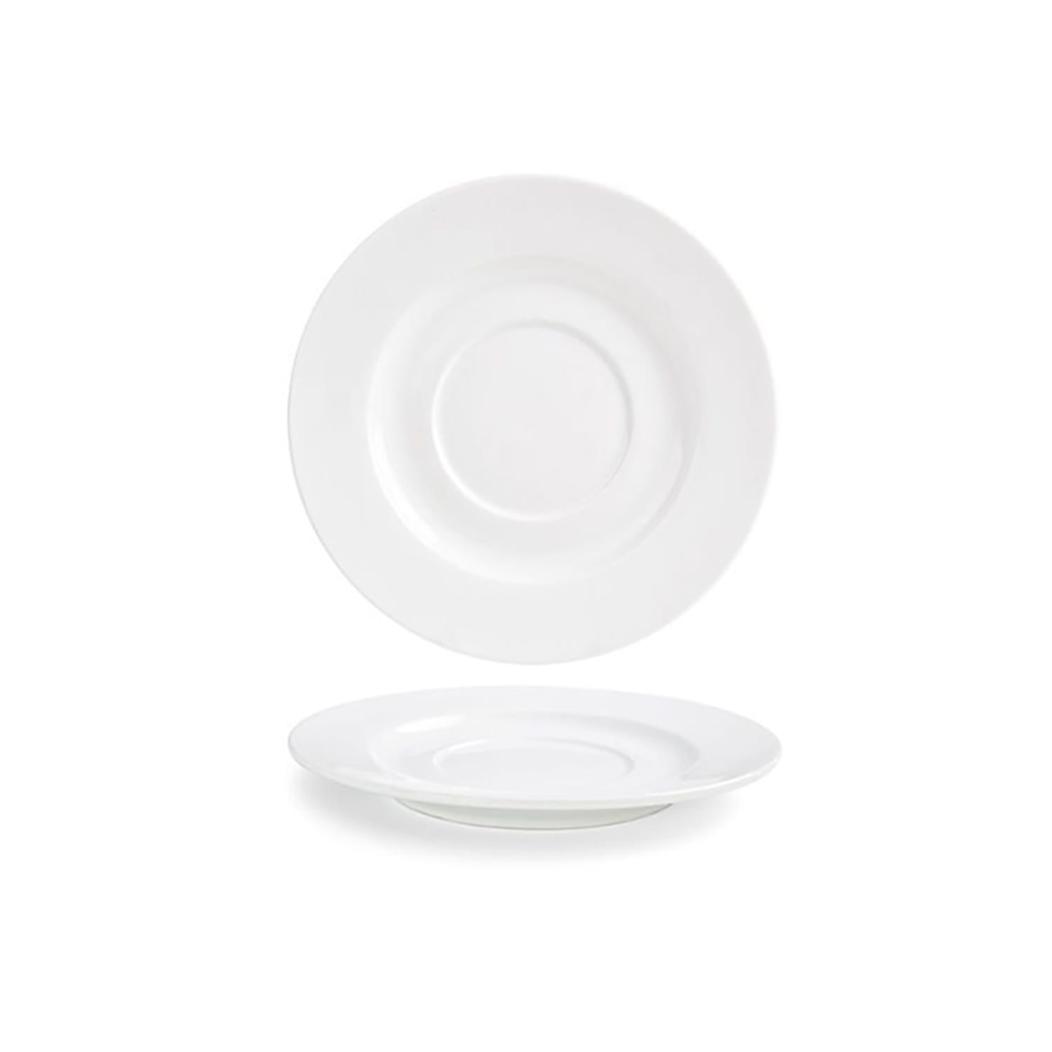 Front of the House DCS035WHP23 8 Round Monaco Saucer - Porcelain, White, Case of 12