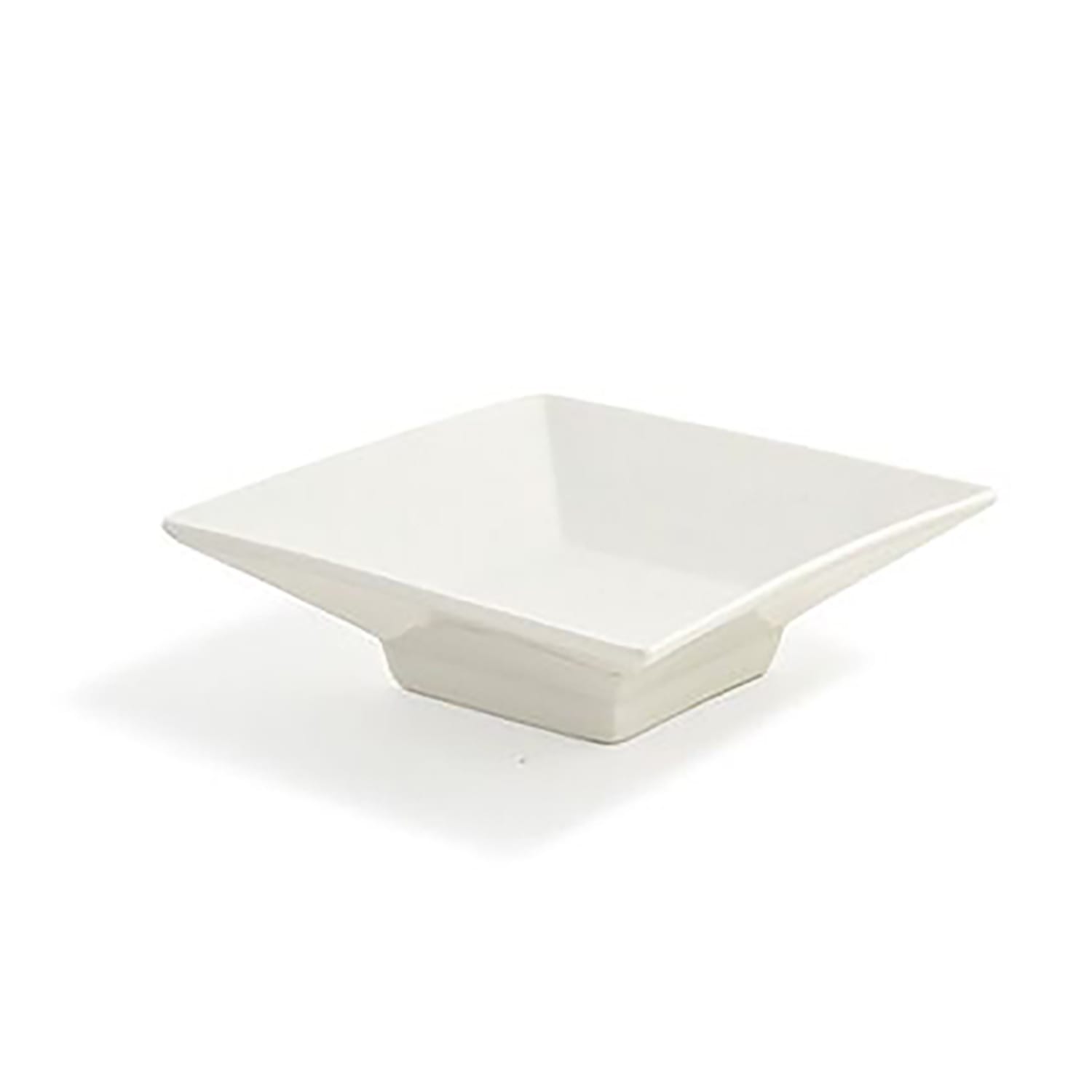 Front of the House DSD024BEP13 1 oz Square Kyoto Dish - Porcelain, White, Case of 12