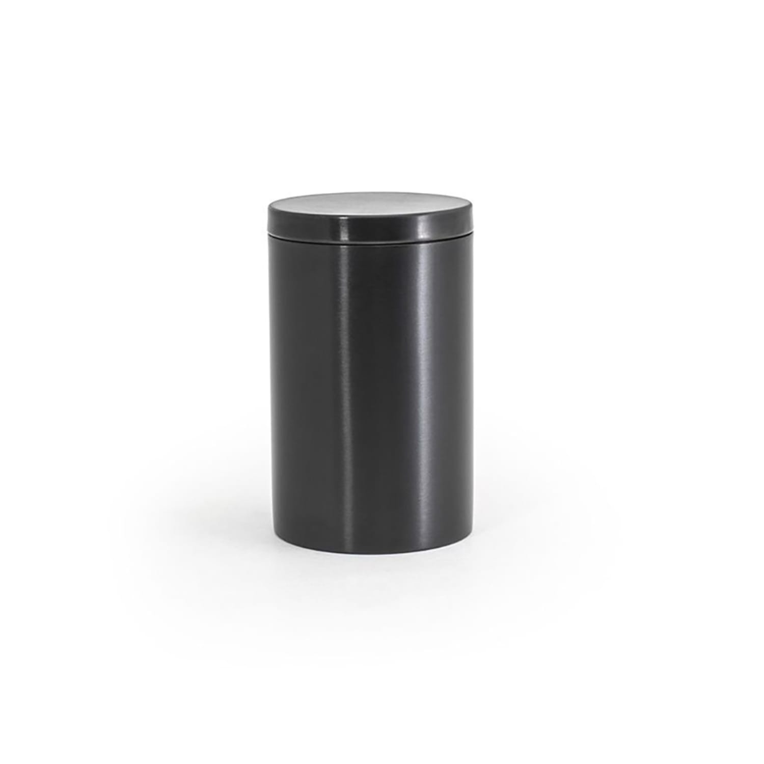 Front of the House RJR024BKS23 10 oz Round Storage Jar - Stainless Steel, Matte Black, Case of 12