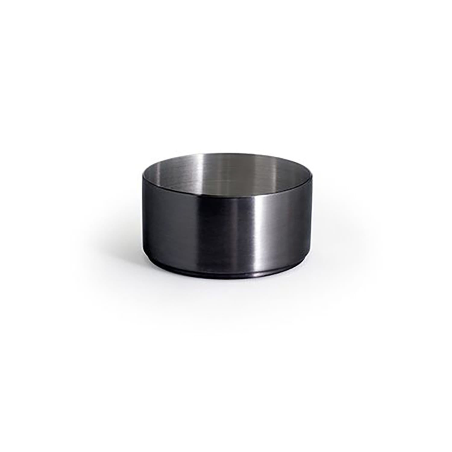 Front of the House DSD073BKS23 6 oz Round Ramekin - Stainless Steel, Matte Black, Case of 12
