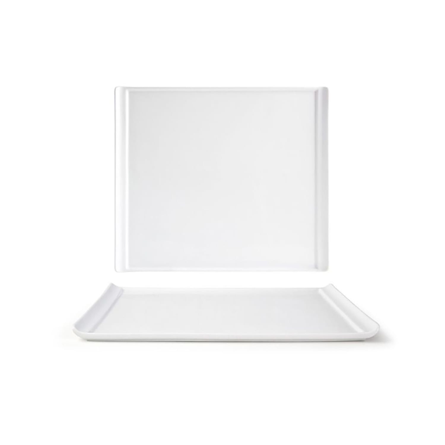 Front of the House DOS022WHP22 Rectangular Nouvelle Plate - 12 x 10, Porcelain, White, Case of 6