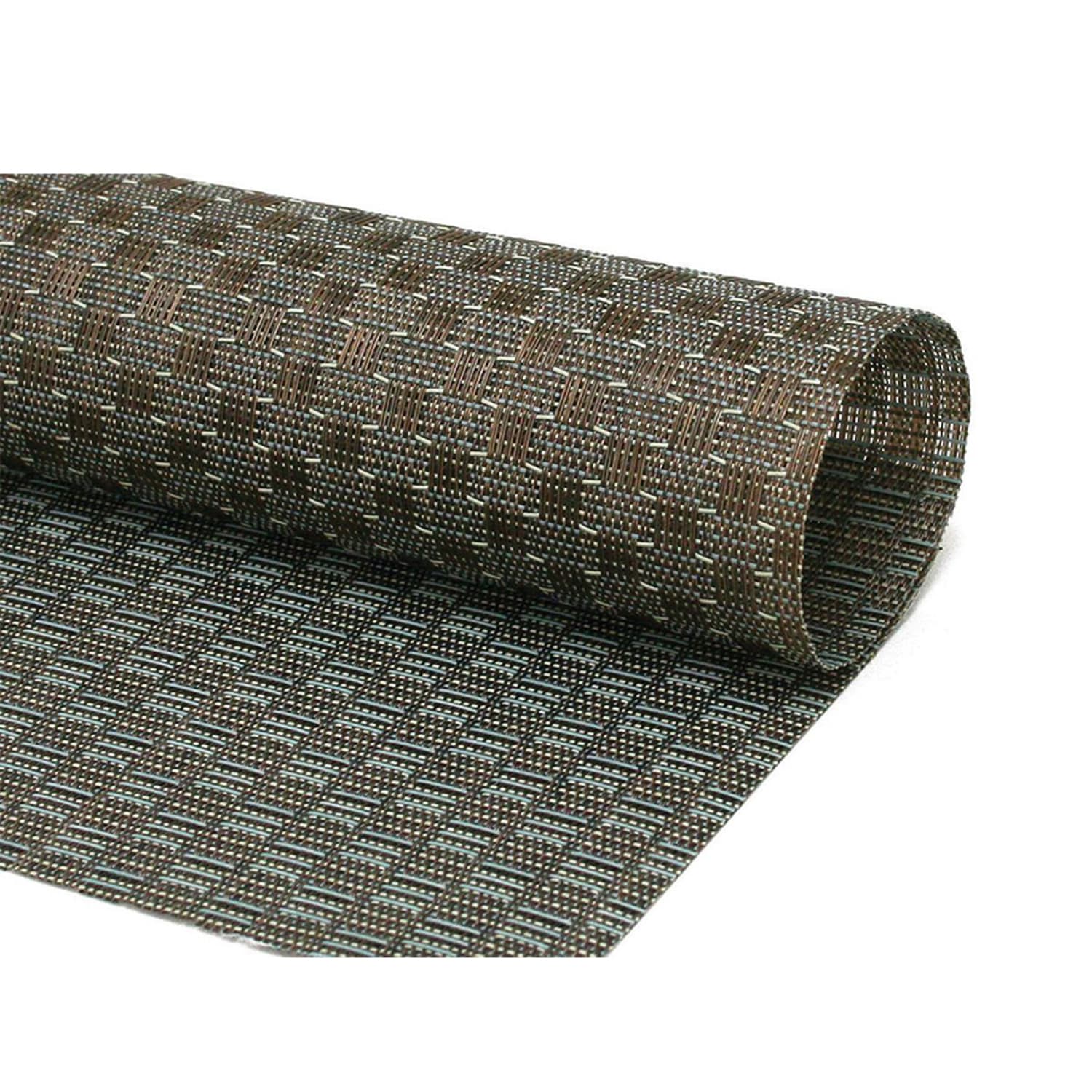 Front of the House RTL005COV83 Rectangular Bronze Placemat - 24 x 16 1/4, Woven Vinyl, Metroweave, Case of 12