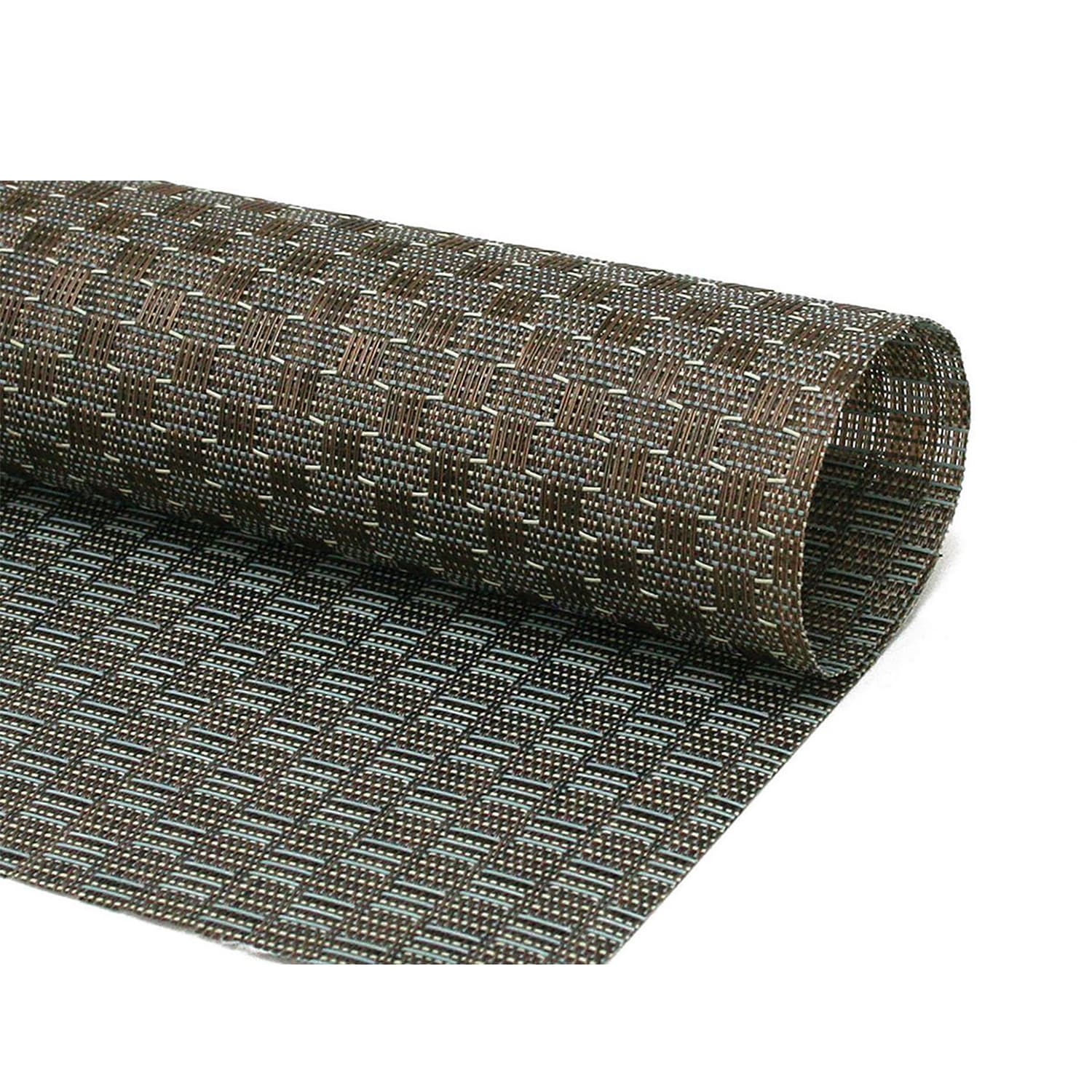 Front of the House RTL016COV83 Rectangular Bronze Placemat - 17 1/2 x 11 3/4, Woven Vinyl, Metroweave, Case of 12
