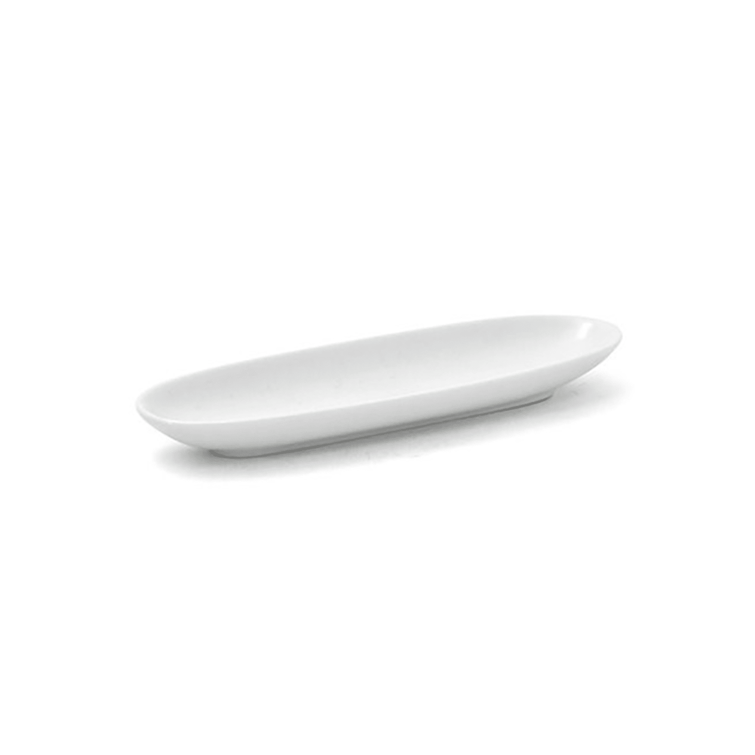 Front of the House SPT009WHP23 Oval Sampler Serving Tray - 8 x 2 1/4, Porcelain, White, Case of 12