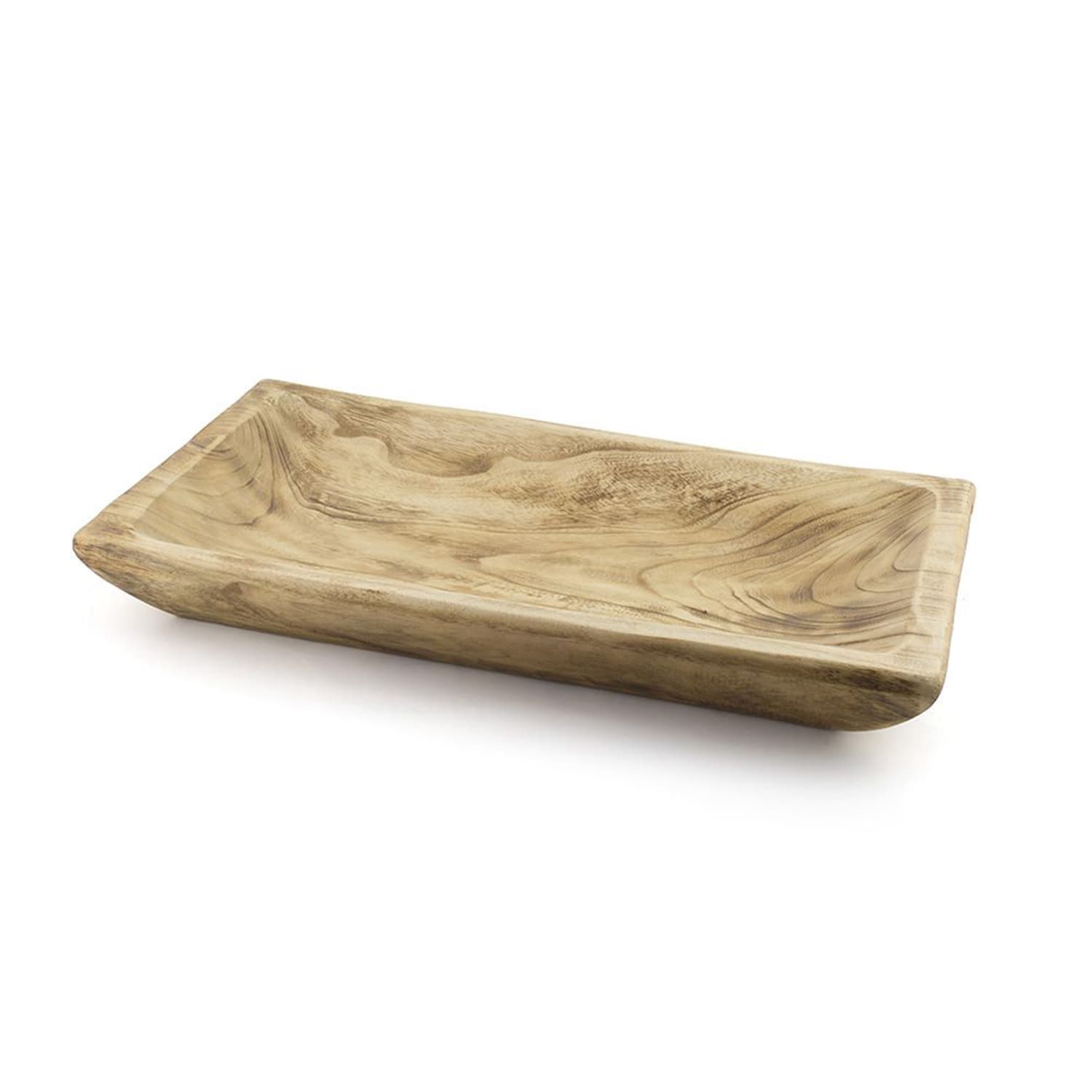Front of the House SPT061NAW20 Rectangular Serving Tray - 23 x 14, Wood, Brown