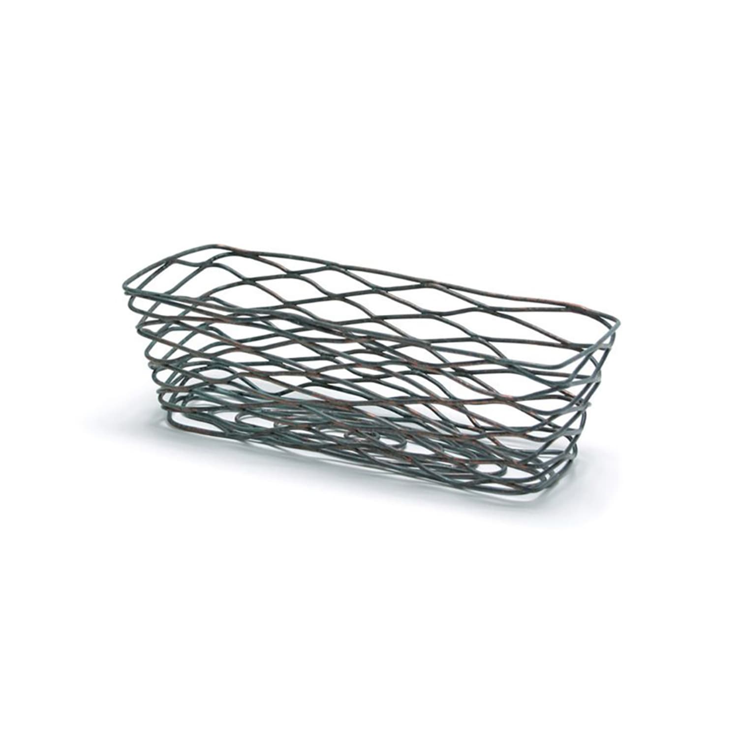 Front of the House TBB020PTI22 Rectangular Wireware Basket - 9 x 4, Iron, Patina, Multi-Colored, Case of 6