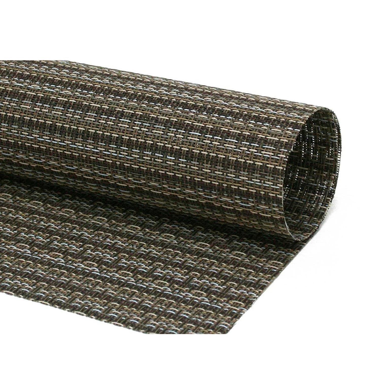 Front of the House XPM080ESV83 Rectangular Mocha Placemat - 14 x 11, Woven Vinyl, Metroweave, Brown, Case of 12