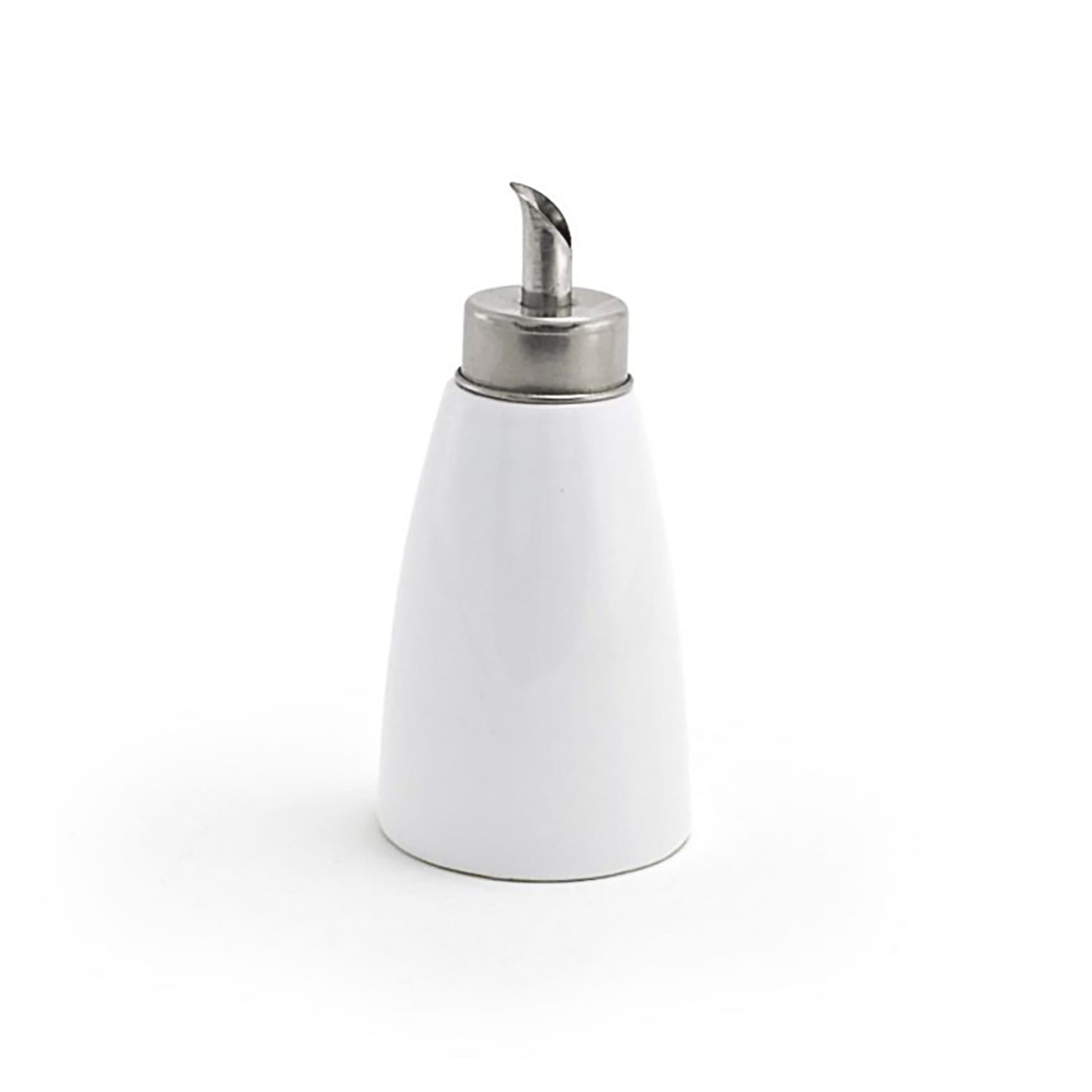 Front of the House TSH003WHP23 4 oz Porcelain Sugar Pourer w/ Stainless Steel Spout, White, Case of 12