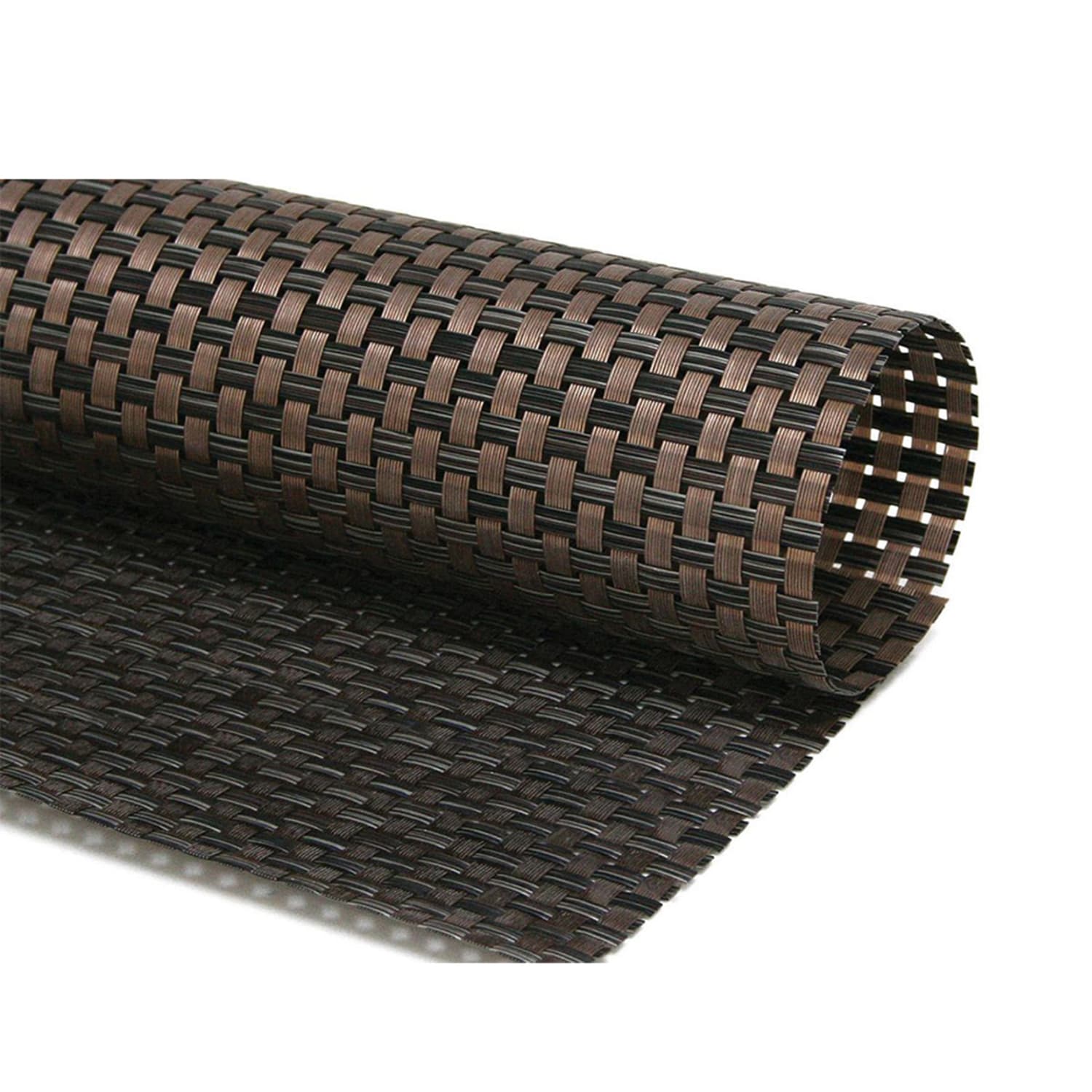 Front of the House XPM054COV83 Square Copper Placemat - 14 x 13, Woven Vinyl, Metroweave, Case of 12