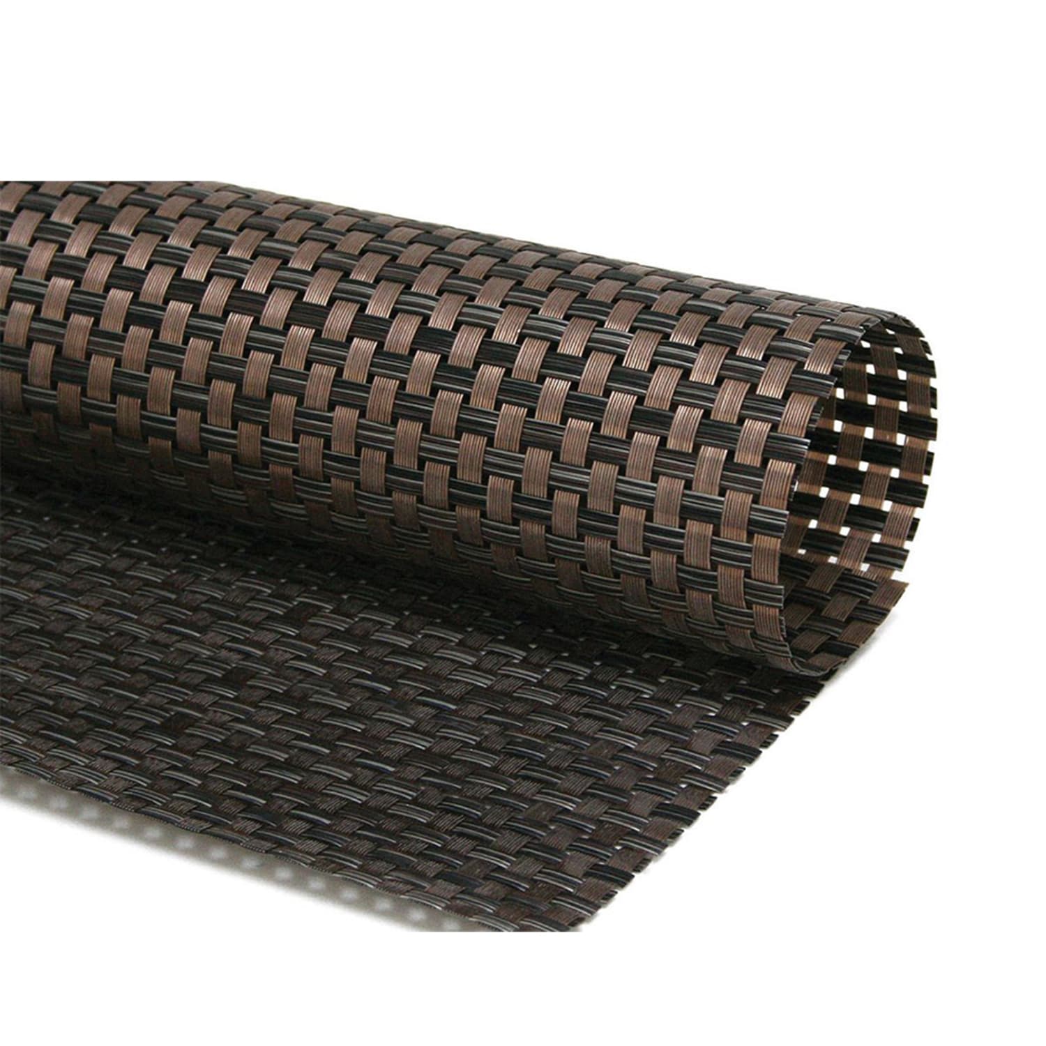 Front of the House XPM055COV83 Rectangular Copper Placemat - 14 x 11, Woven Vinyl, Metroweave, Case of 12