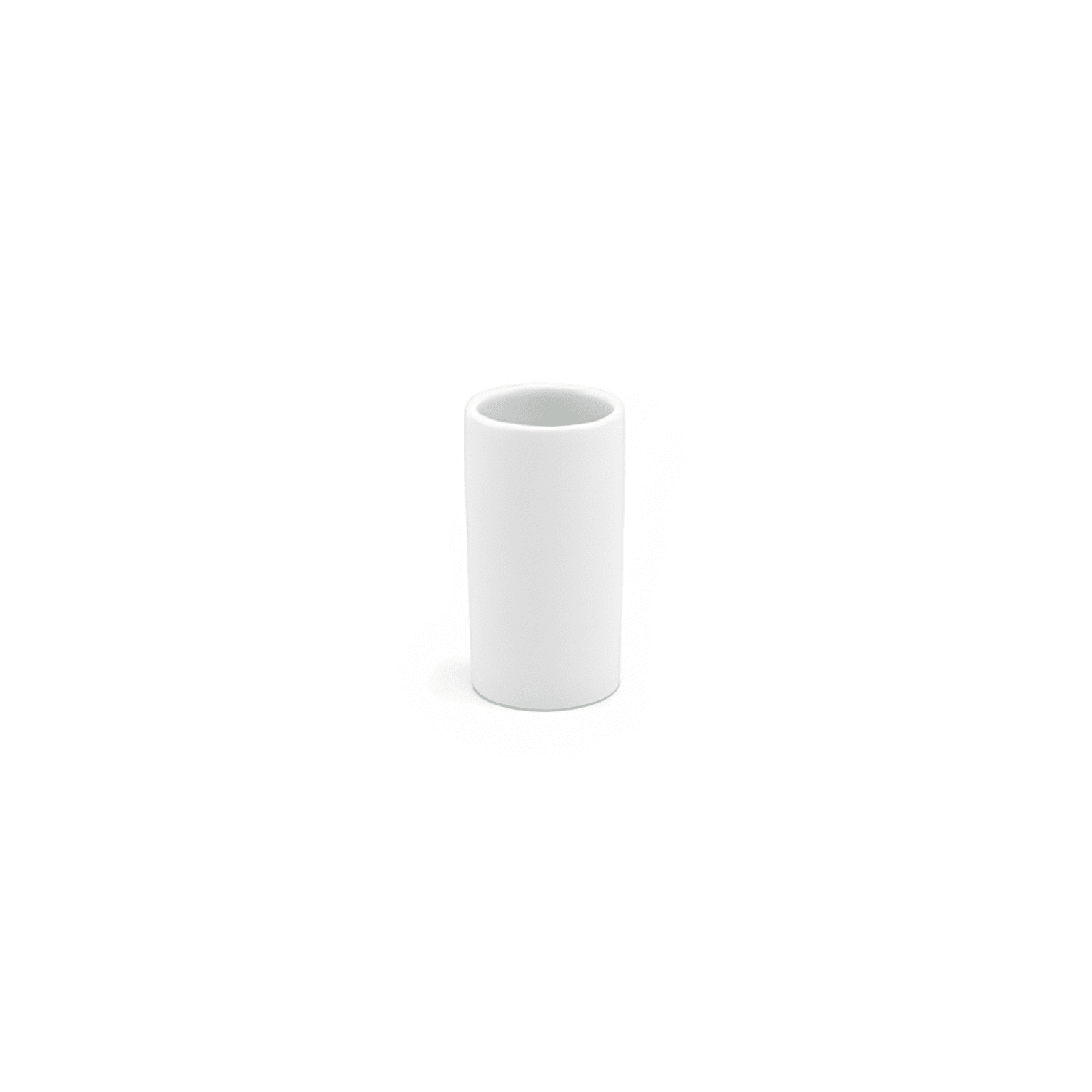 Front of the House DMU013WHP23 1 1/2 oz Round Cup - Porcelain, White, Case of 12