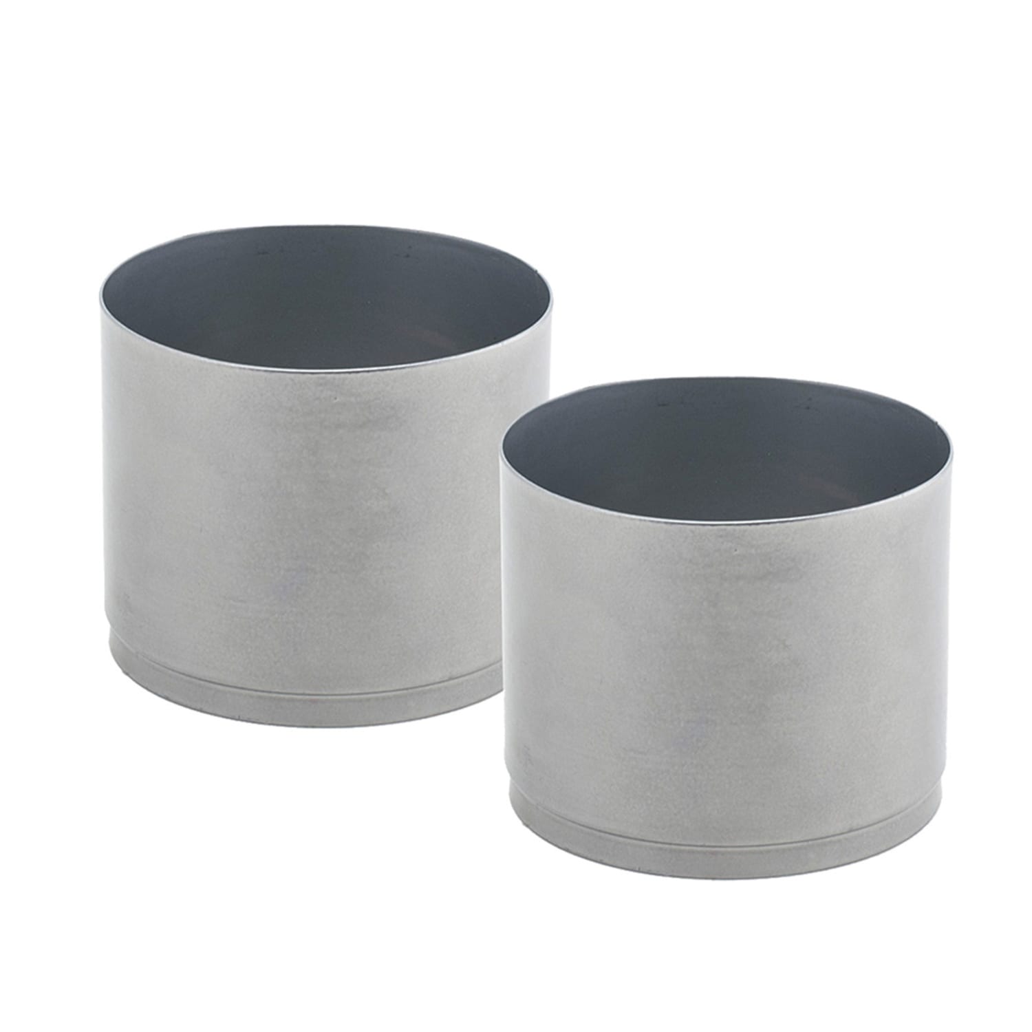 Front of the House BRI012SII28 2 Piece B³ Buffet Building Blocks Fuel Cell Riser Set - 3 1/4H, Iron, Silver