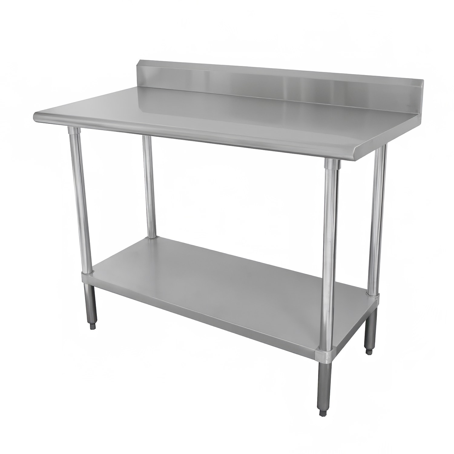 Advance Tabco KLAG-300-X 30 16 ga Work Table w/ Undershelf & 430 Series Stainless Steel Top, 5 Backsplash