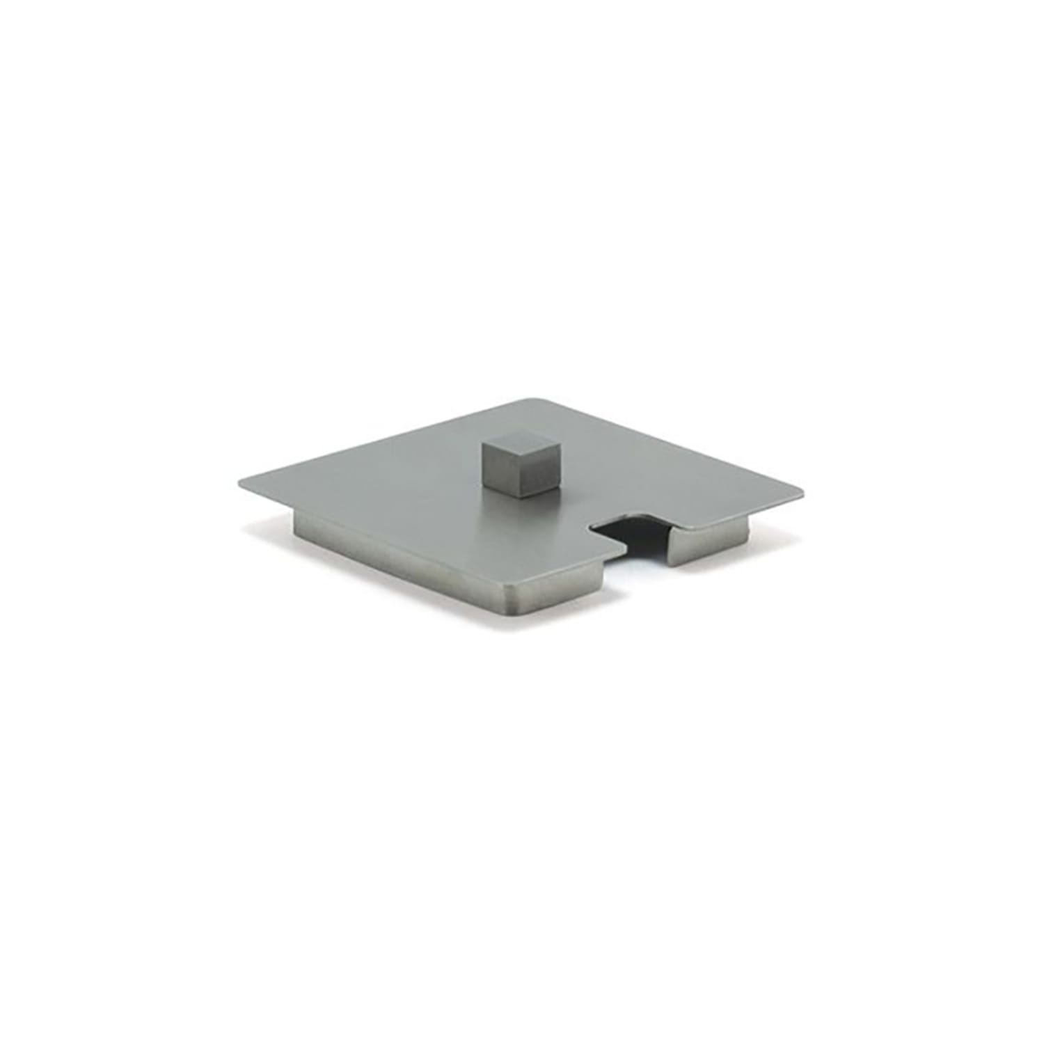 Front of the House ASA022BSS23 2 3/4 Square Lid - Notched, Stainless Steel, Case of 12