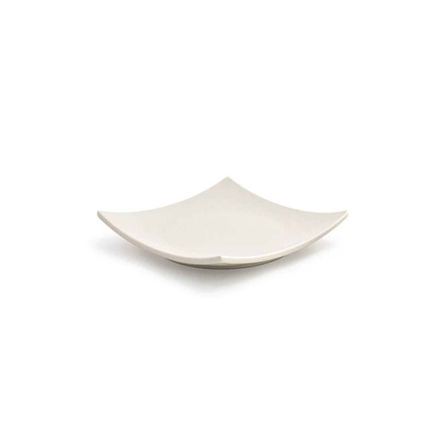 Front of the House DAP038BEP23 5 Square Origami Plate - Porcelain, White, Case of 12