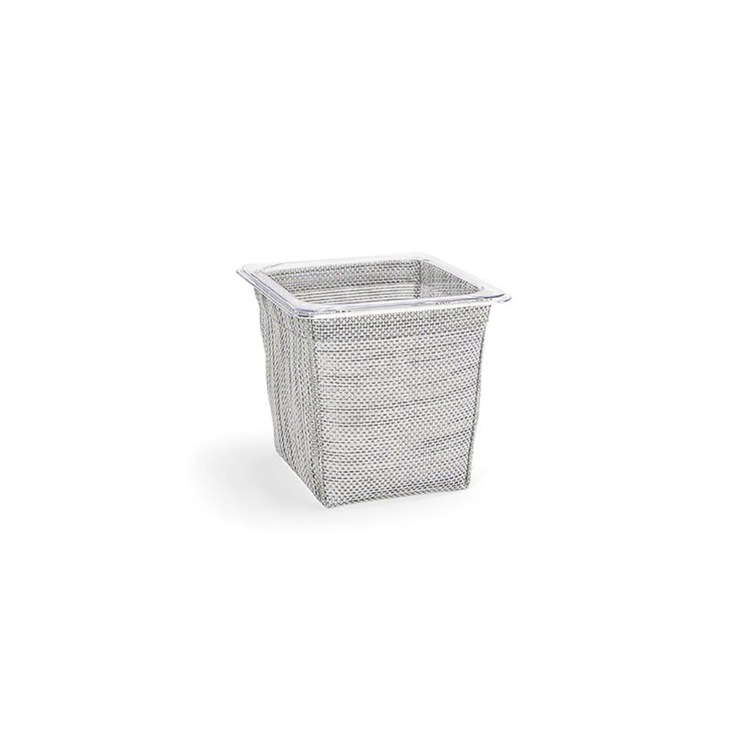 Front of the House BHO133GYV21 Rectangular Ice Housing / Pan Set- 7 x 6 1/2 x 5 3/4, Woven Vinyl, Mesh Grey, Gray
