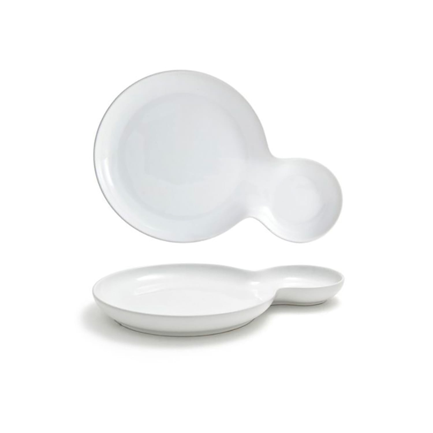 Front of the House DAP051WHP22 10 Round Bento Plate - Porcelain, White, Case of 6