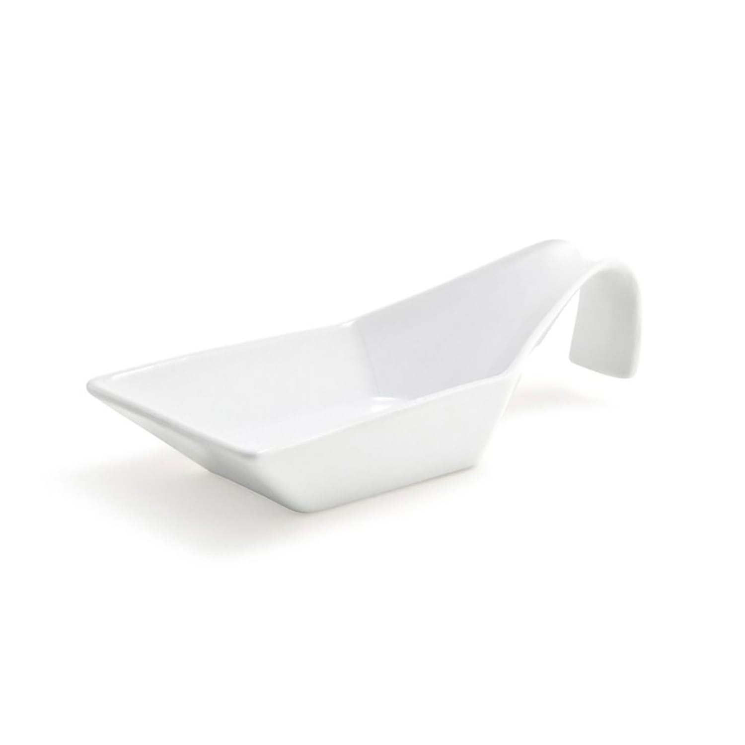 Front of the House FSP010WHP23 7 1/2 Kyoto Spoon - Porcelain, White, Case of 12