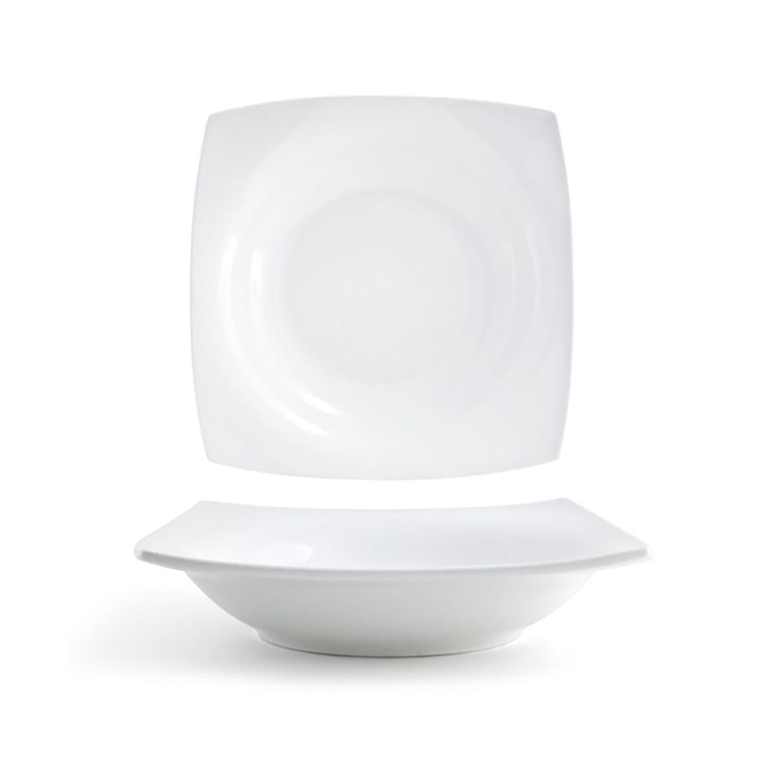 Front of the House DBO108WHP22 47 oz Square Canvas Bowl - Porcelain, White, Case of 6