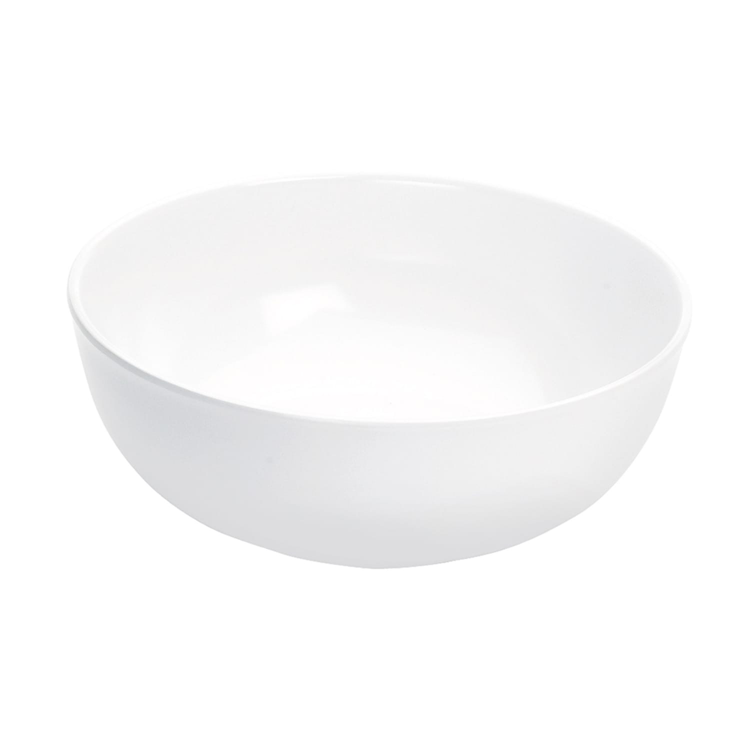 Cal-Mil SR850 4 qt Round Melamine Serving Bowl, White, Pack of 3