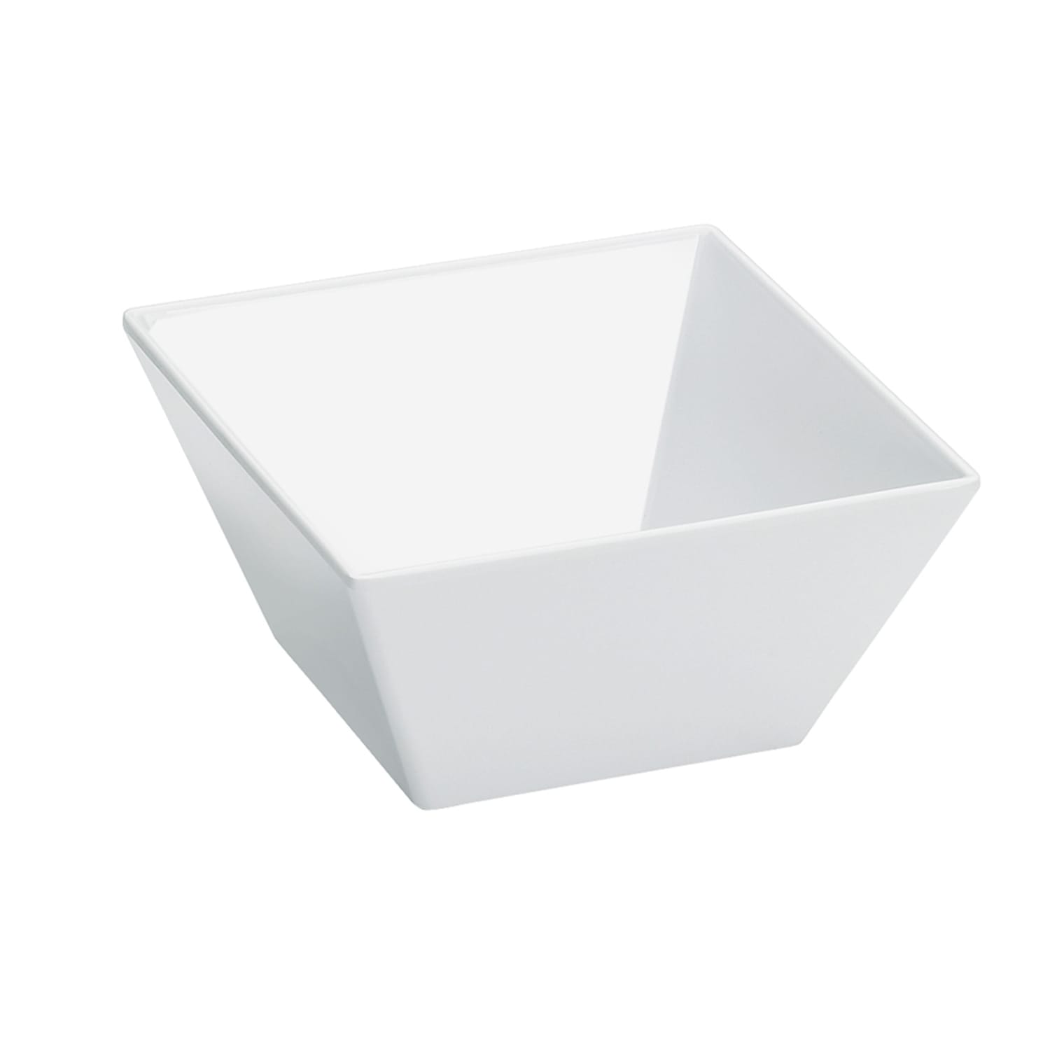 Cal-Mil SR261 2 qt Square Melamine Serving Bowl White, Pack of 3